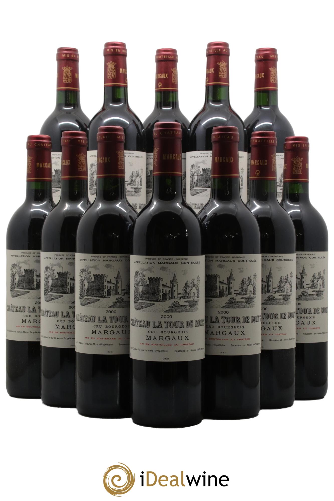 Château la Tour de Mons Cru Bourgeois 2000 - Lotto di 12 bottiglie - 0