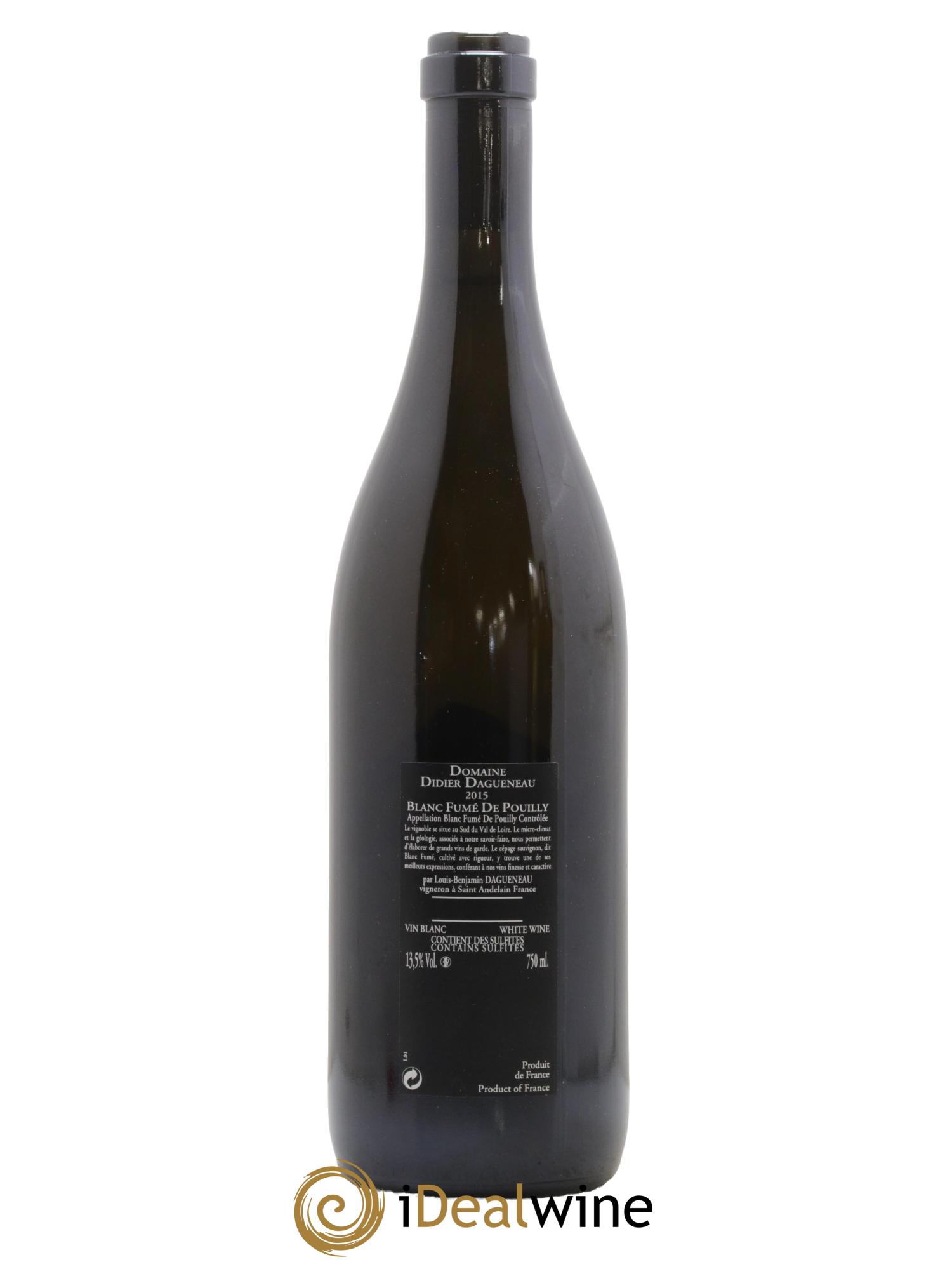 Vin de France (anciennement Pouilly-Fumé) Silex Dagueneau (Domaine Didier - Louis-Benjamin) 2015 - Lot of 1 bottle - 1
