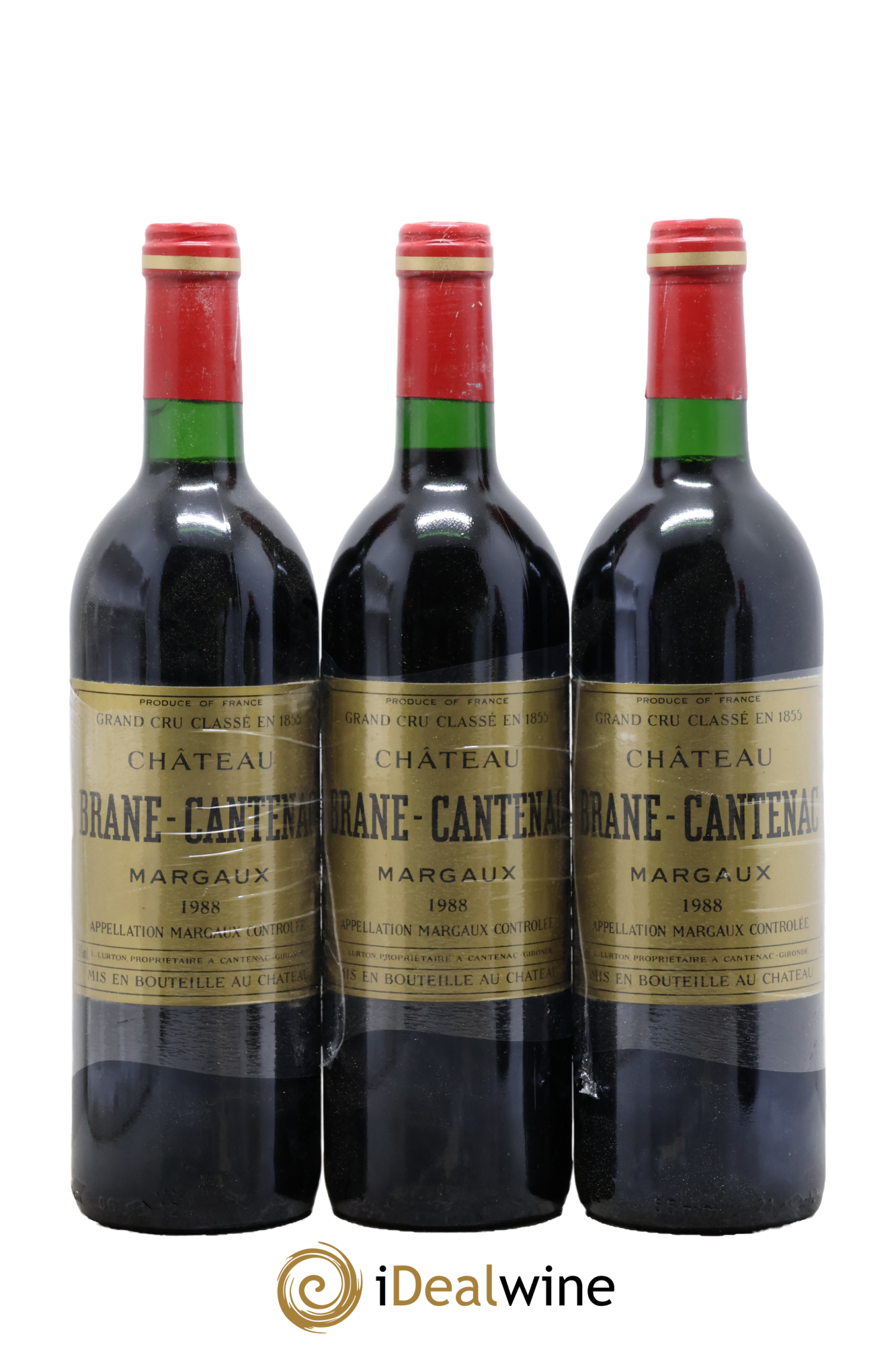 Château Brane Cantenac 2ème Grand Cru Classé 1988 - Lot de 3 bouteilles - 0
