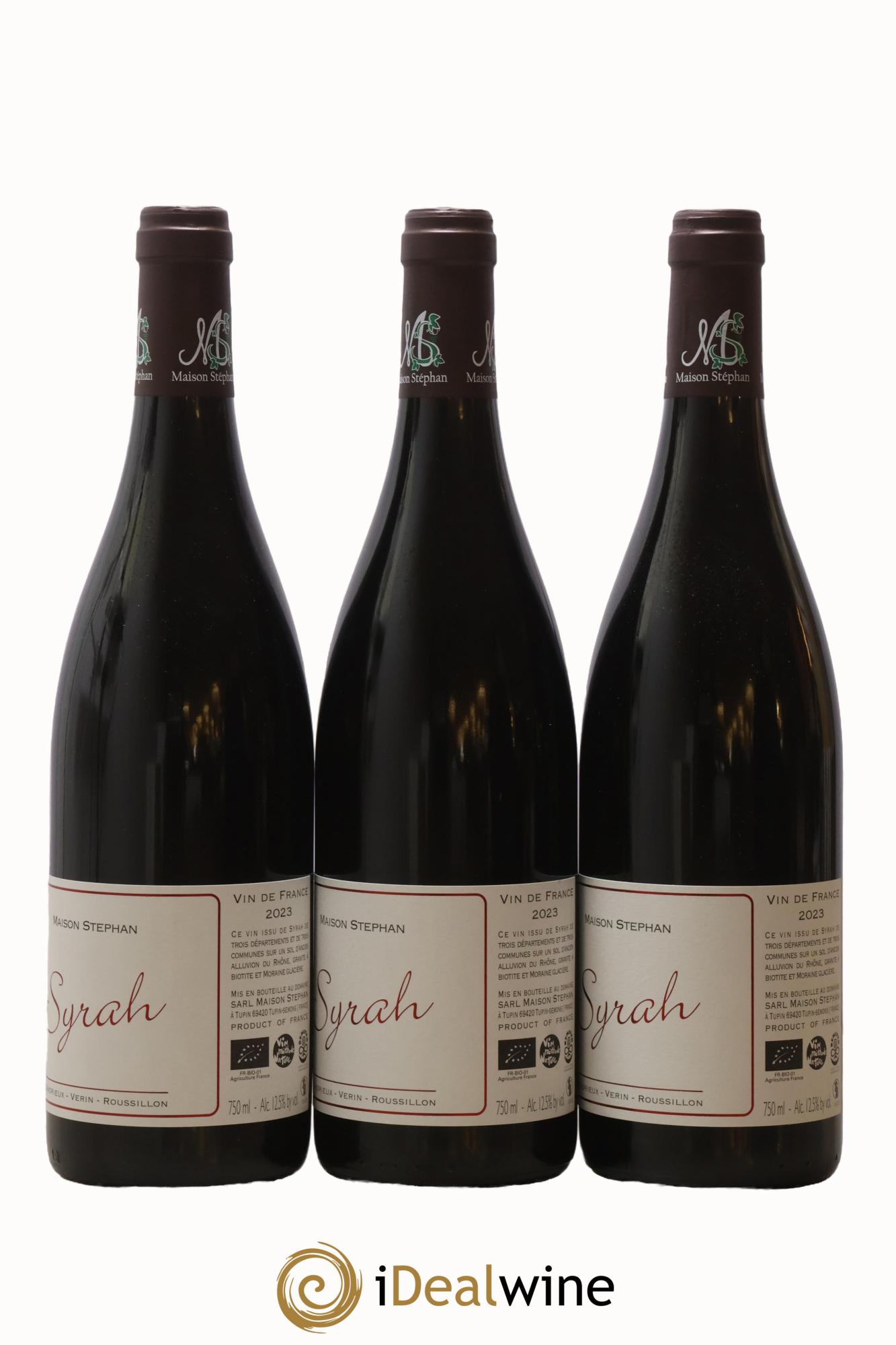 Vin de France Syrah Jean-Michel Stephan  2023 - Lot de 3 bouteilles - 0