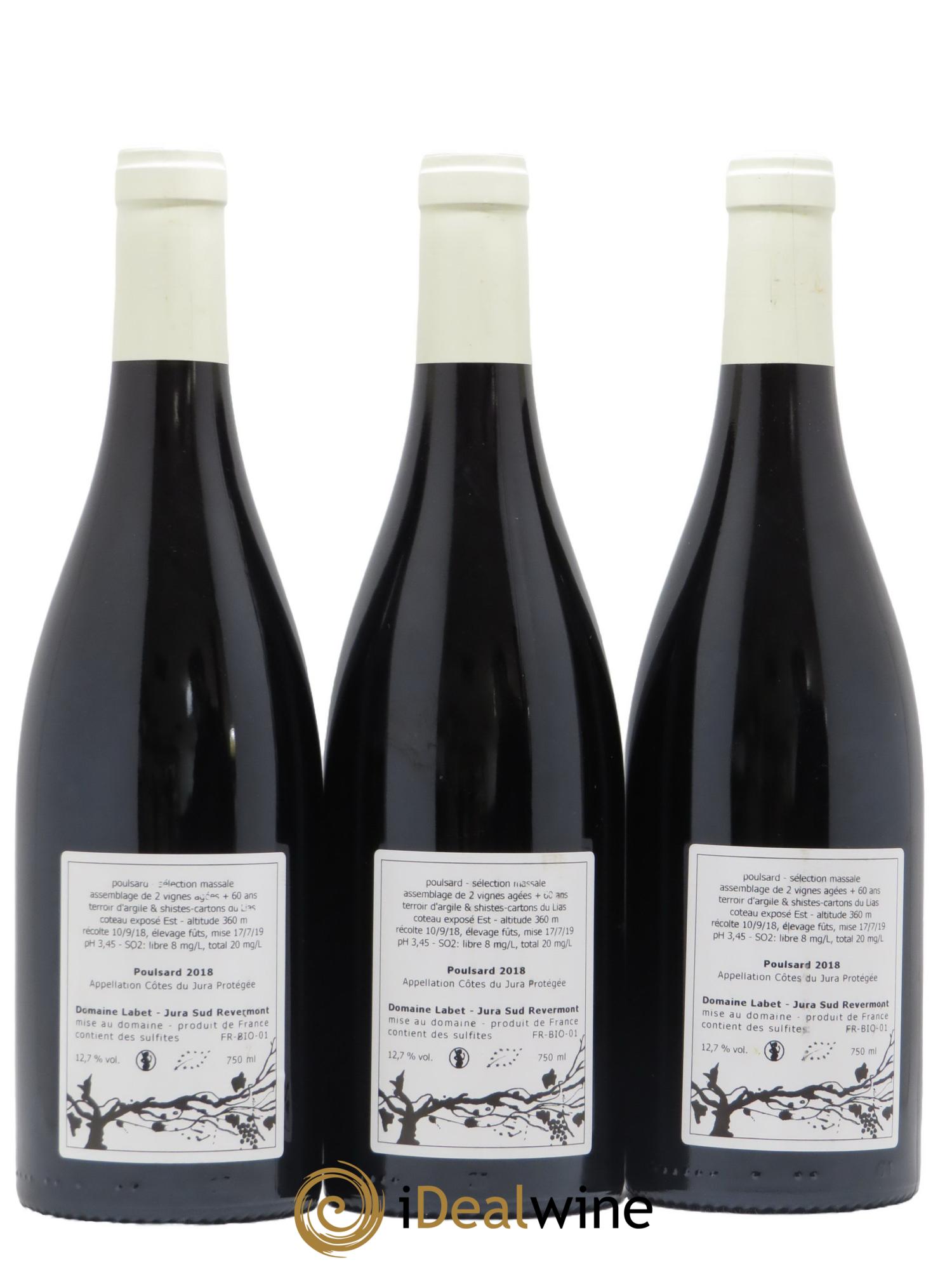 Côtes du Jura Poulsard Labet (Domaine) 2018 - Lot de 3 bouteilles - 1