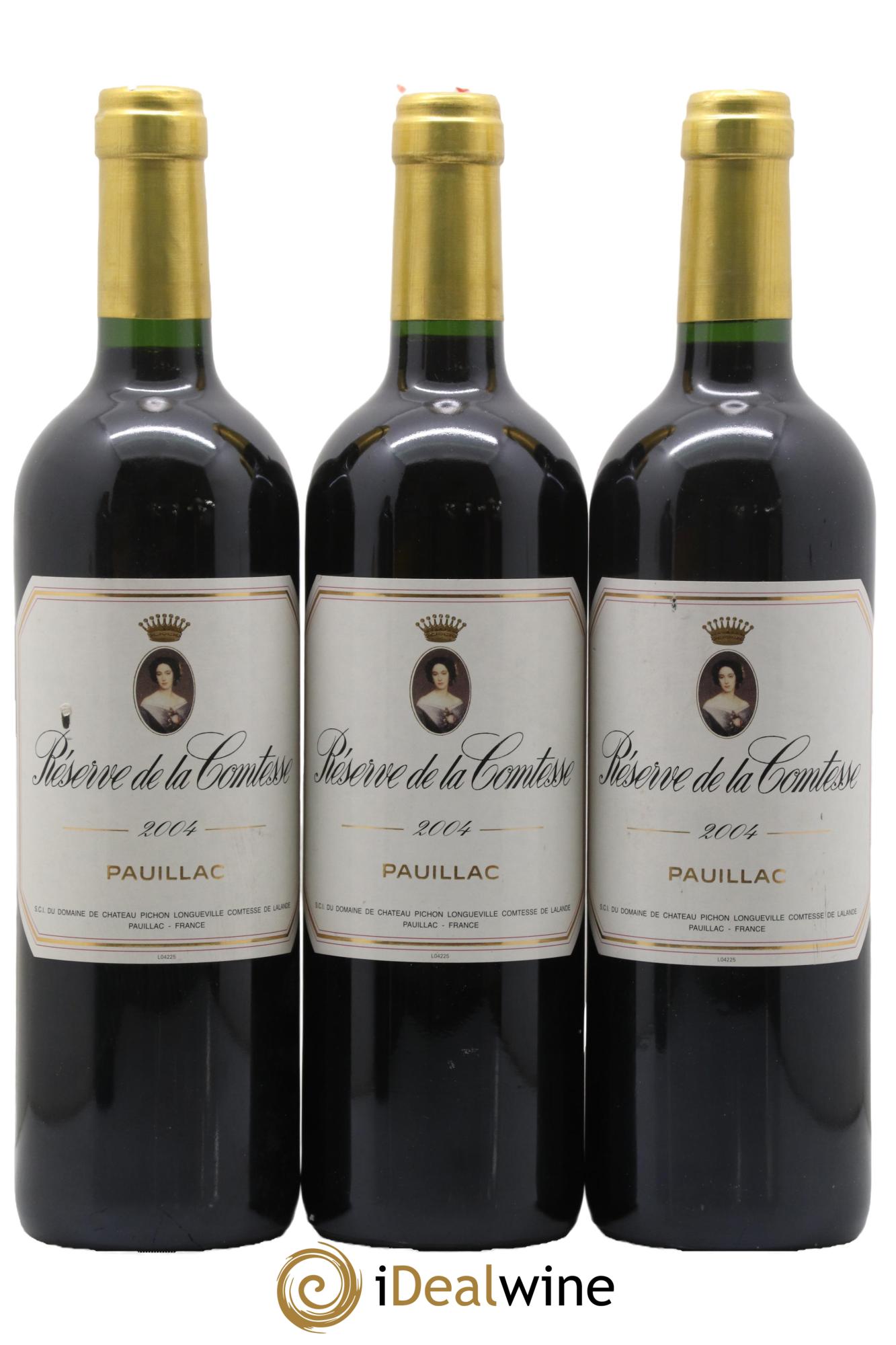 Réserve de la Comtesse Second Vin 2004 - Lot de 3 bouteilles - 0