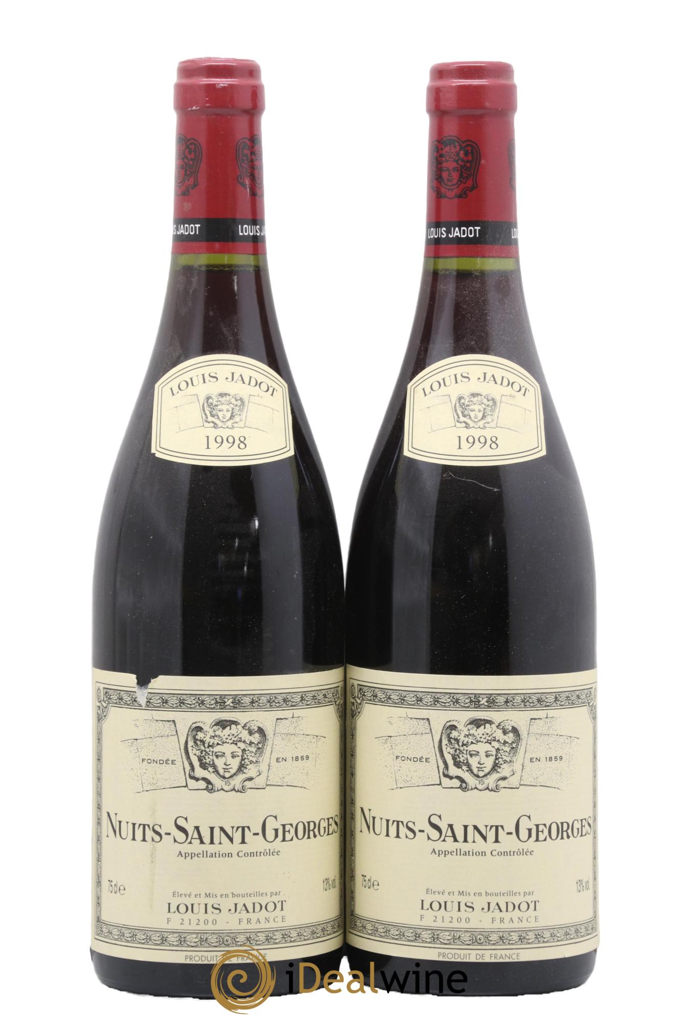 Nuits-Saint-Georges Jadot 1998 - Lot de 2 bouteilles - 0