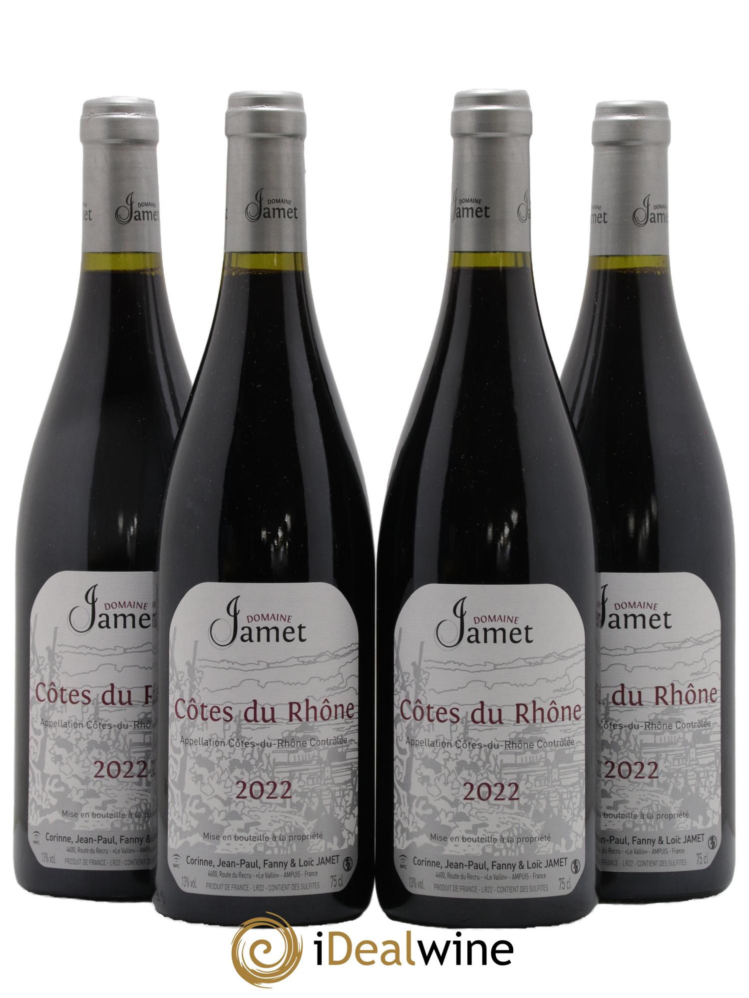 Côtes-du-Rhône Jamet (Domaine) 2022 - Lotto di 4 bottiglie - 0