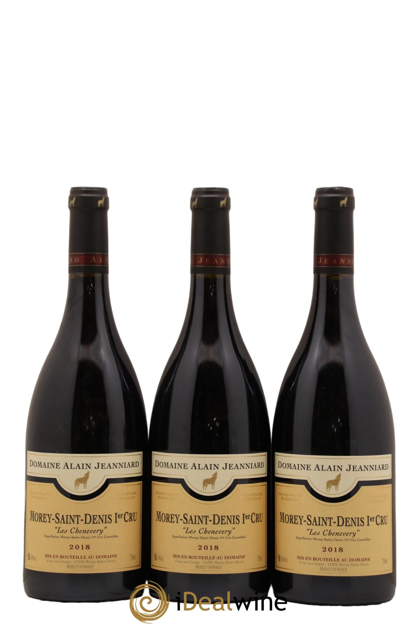 Morey-Saint-Denis 1er Cru Les Chenevery Domaine Alain Jeanniard 2018 - Lot de 3 bouteilles - 0