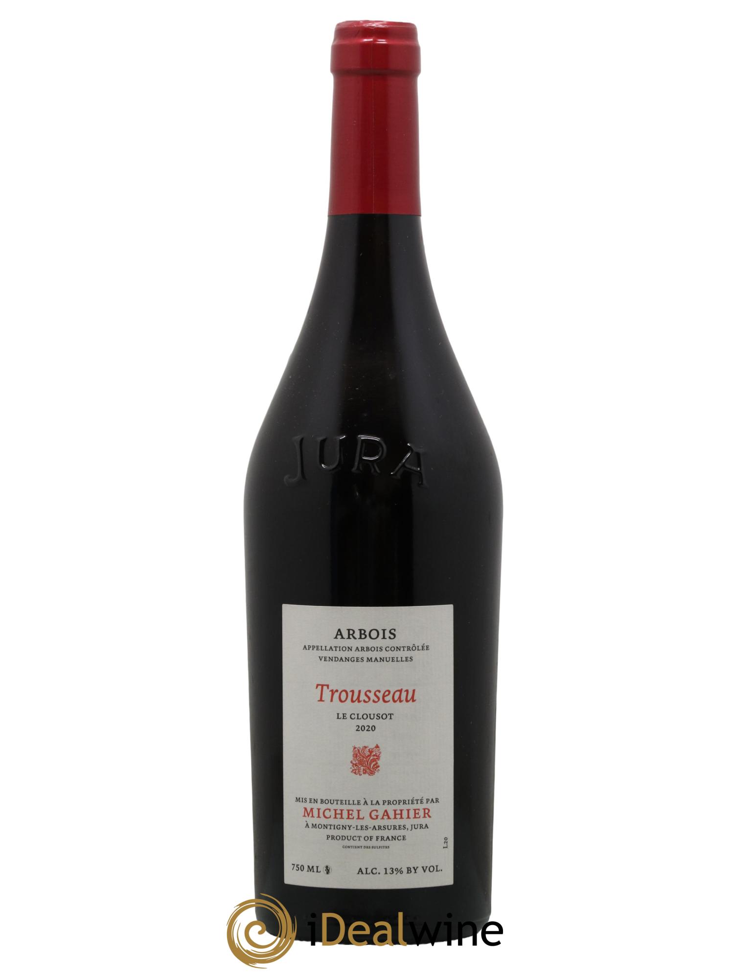 Arbois Trousseau Le Clousot Michel Gahier 2020 - Lot de 1 bouteille - 0
