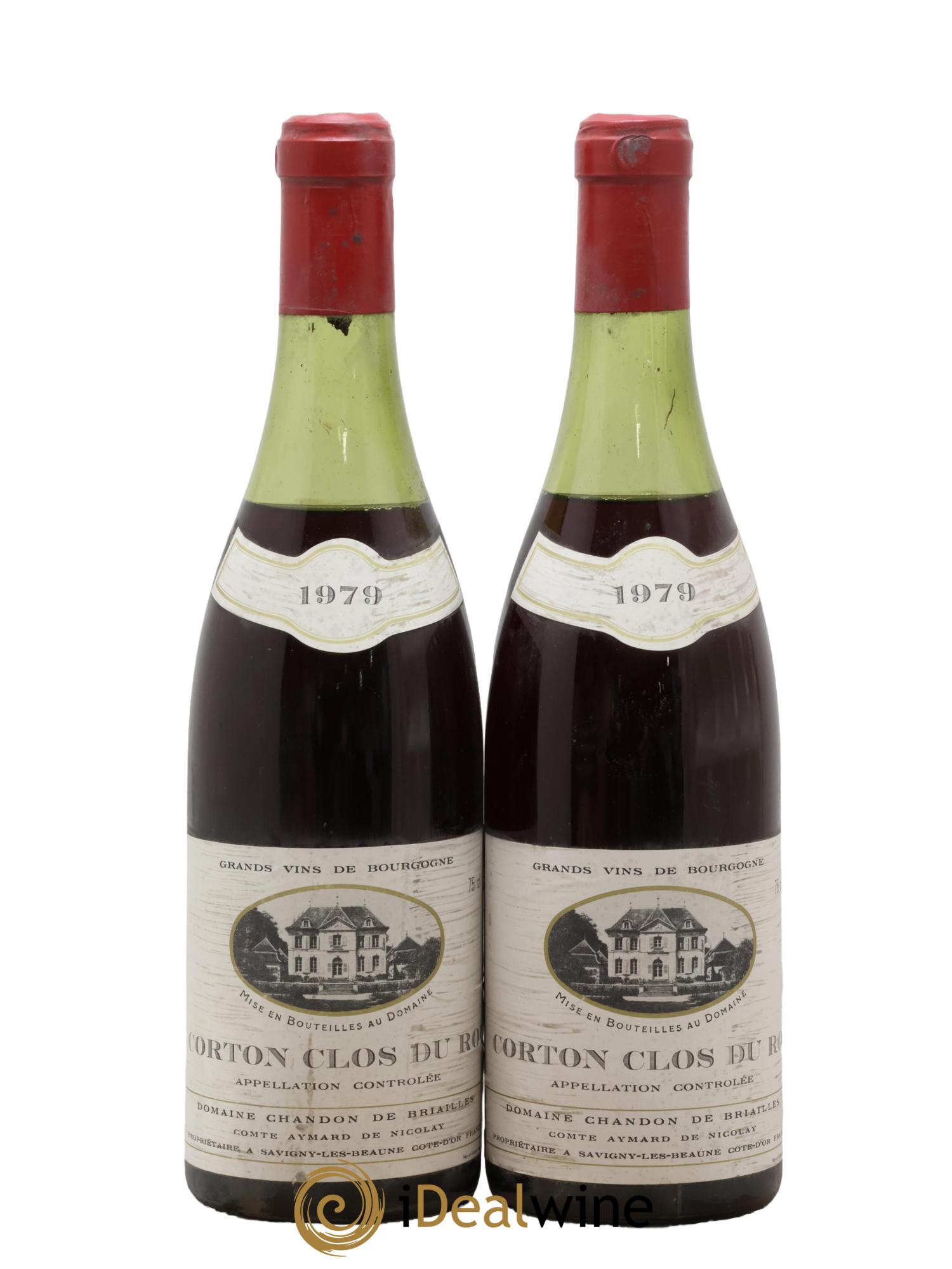 Corton Grand Cru Clos du Roi Chandon de Briailles  1979 - Lot of 2 bottles - 0