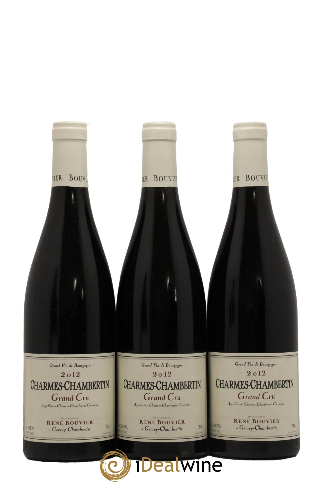 Charmes-Chambertin Grand Cru René Bouvier (Domaine) 2012 - Lot de 3 bouteilles - 0