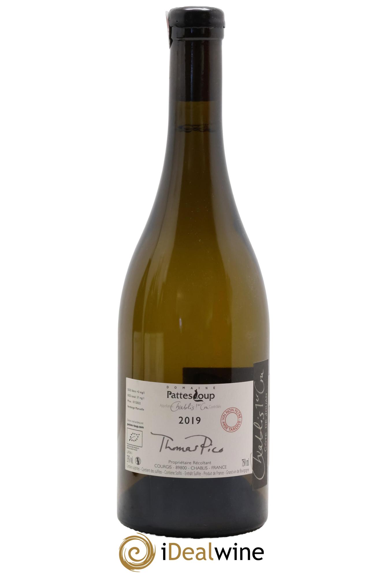 Chablis 1er Cru Côte de Jouan Pattes Loup (Domaine) 2019 - Lot of 1 bottle - 1