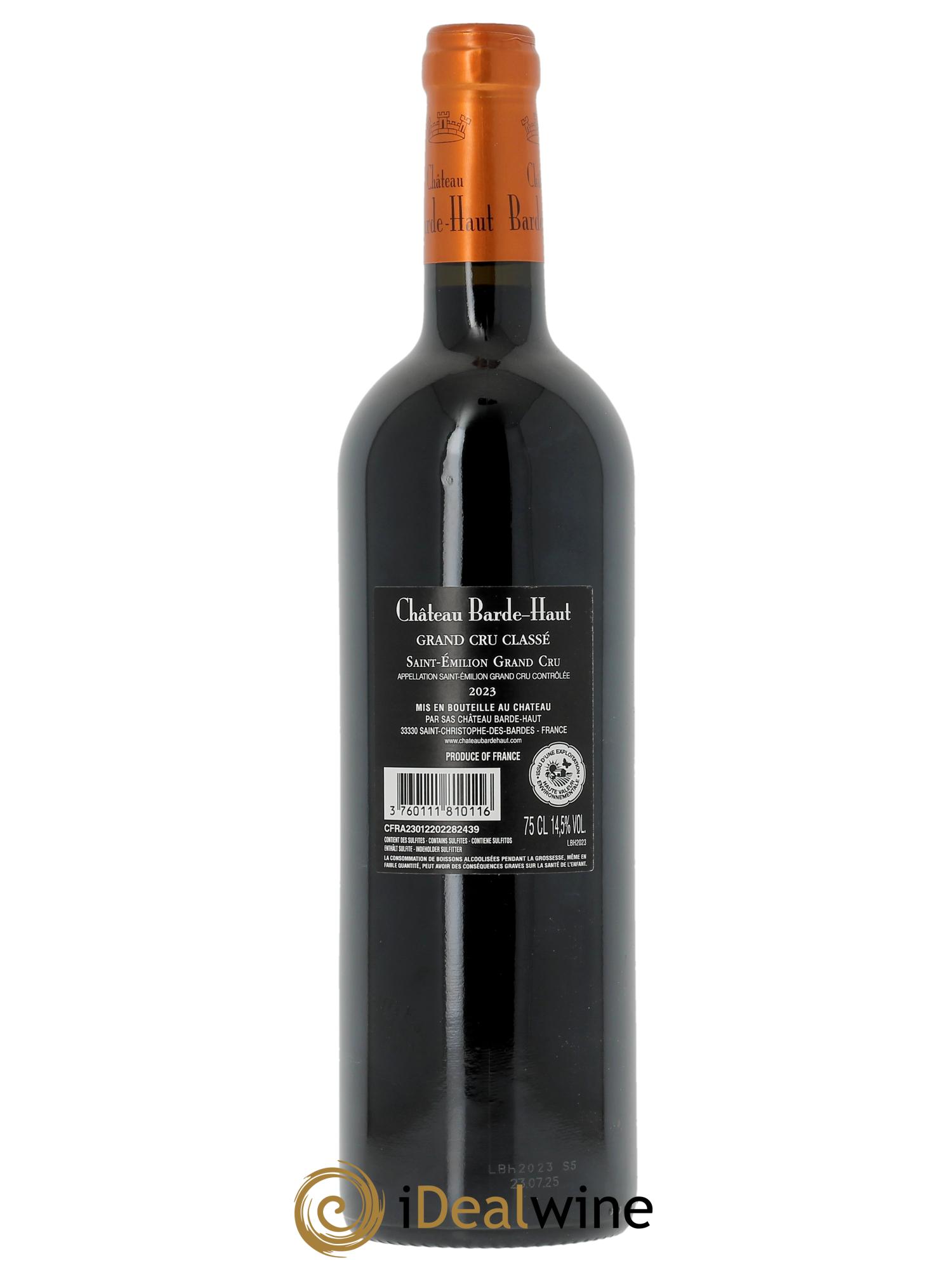Château Barde Haut Grand Cru Classé  2023 - Lot de 1 bouteille - 1