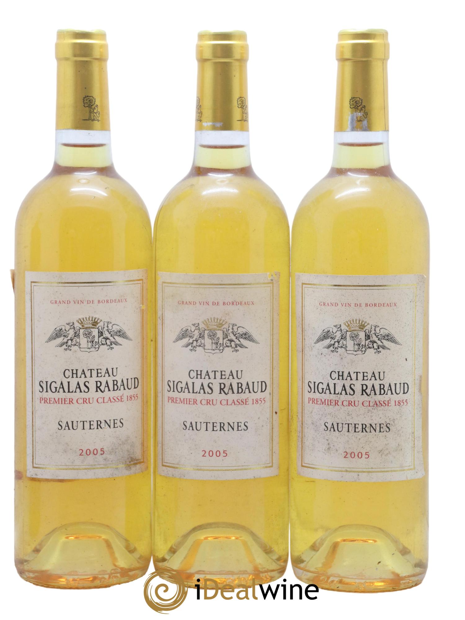 Château Sigalas Rabaud 1er Grand Cru Classé 2005 - Lotto di 3 bottiglie - 0
