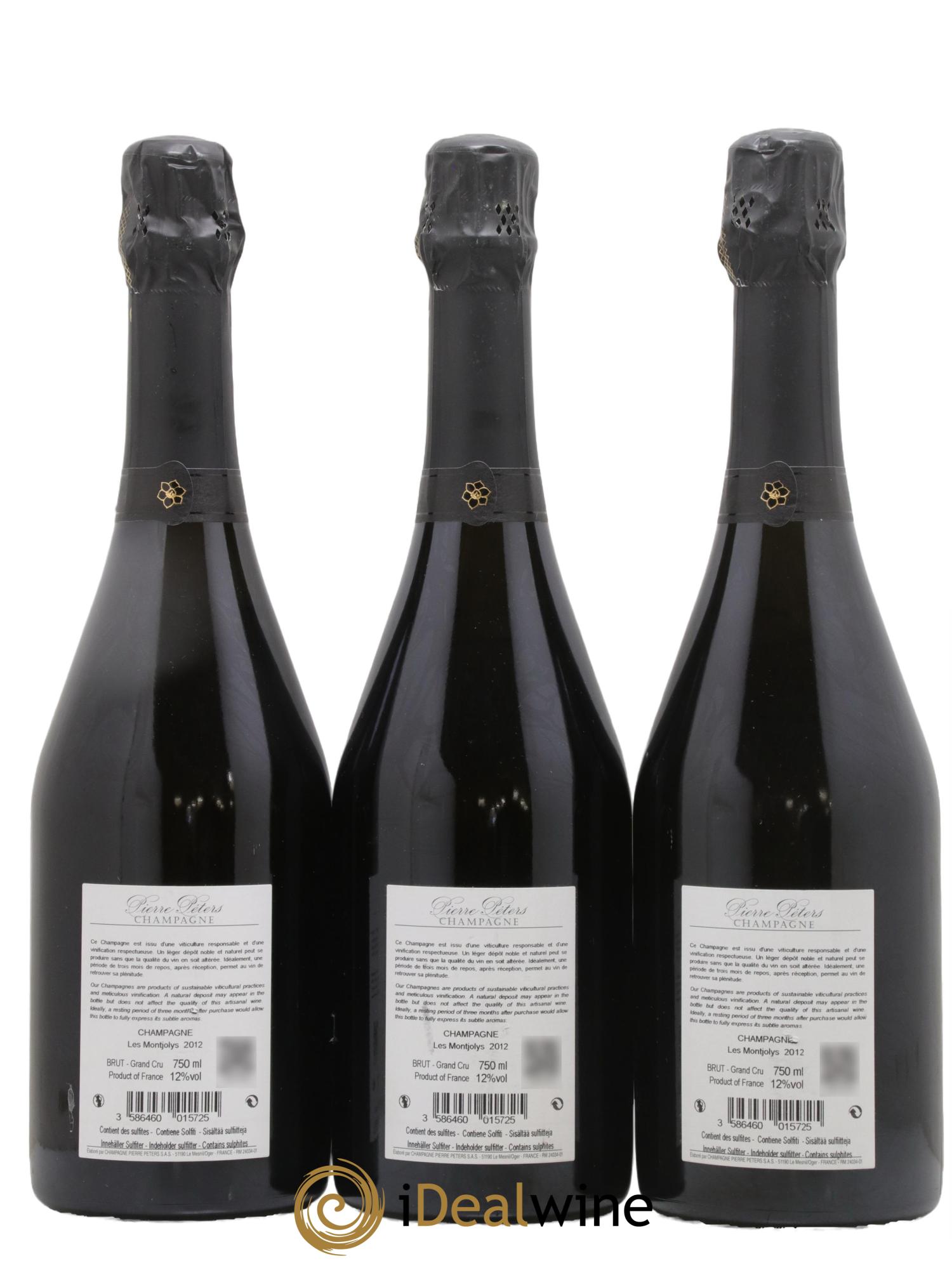 Les Montjolys Brut Blanc de Blancs Cuvée Spéciale Pierre Péters 2012 - Lotto di 3 bottiglie - 1