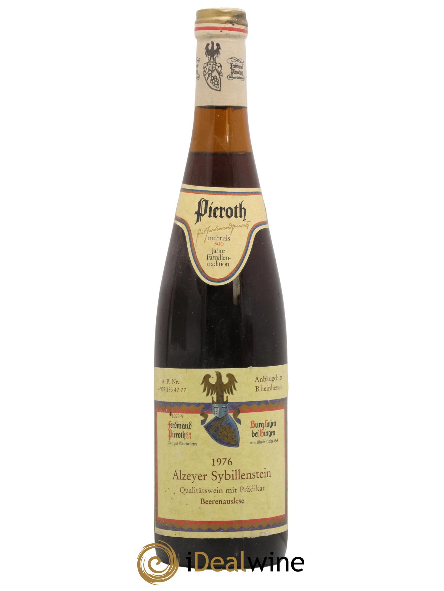 Allemagne Rheinhessen Beerenauslese Alzeyer Pieroth 1976 - Lot de 1 bouteille - 0