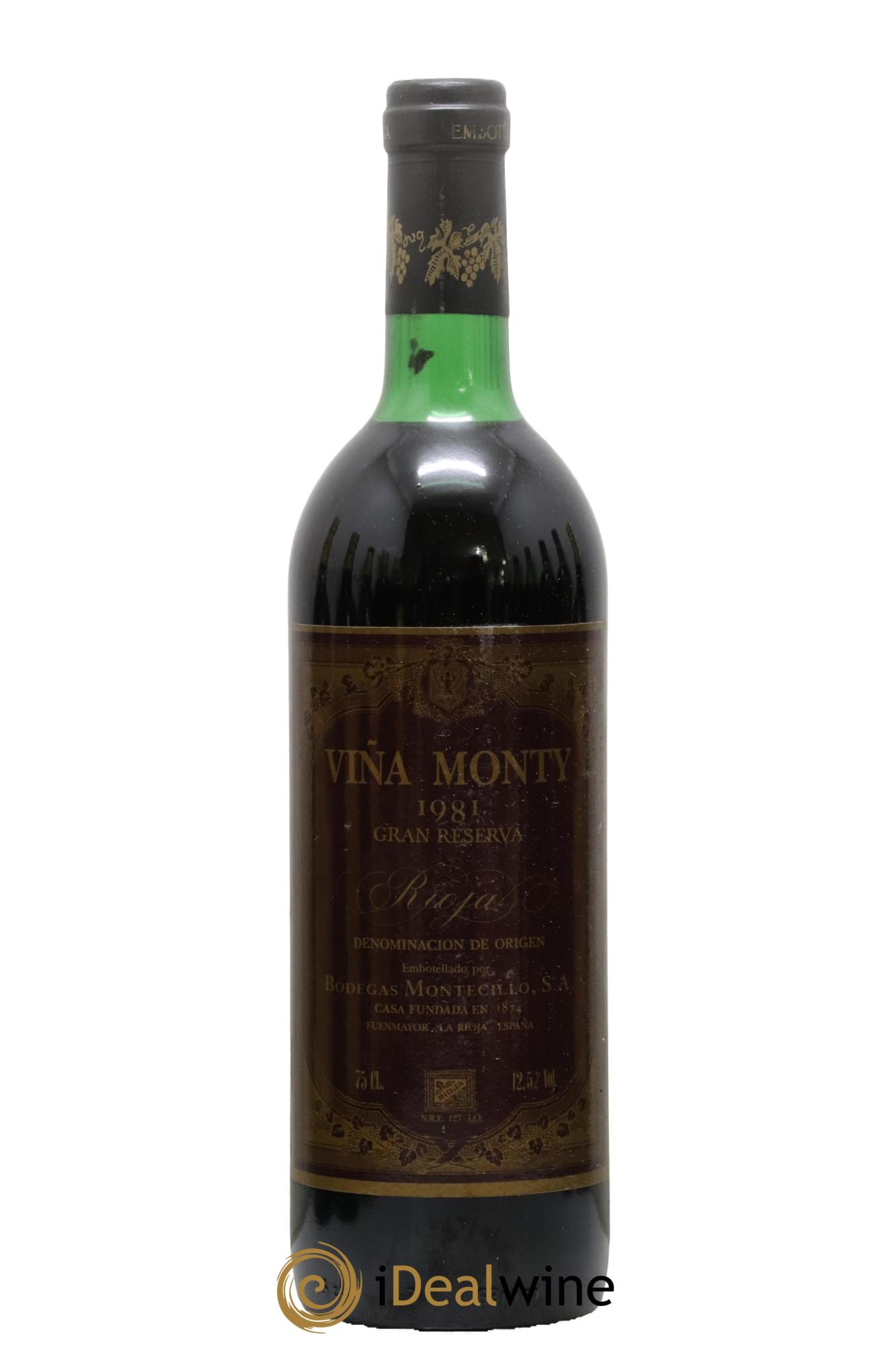 Rioja DOCA Viña Monty Gran Reserva Bodegas Montecillo 1981 - Lot of 1 bottle - 0