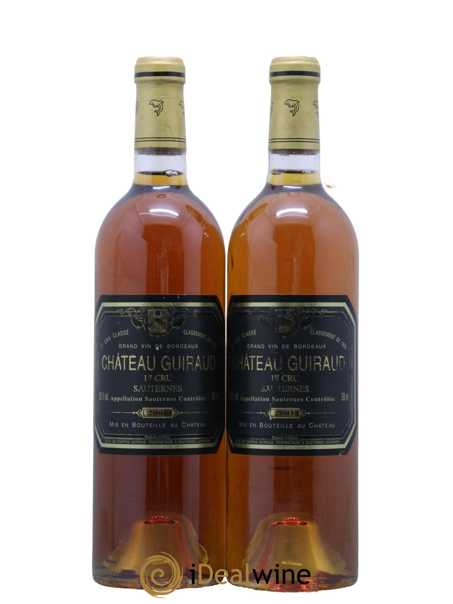 Château Guiraud 1er Grand Cru Classé 2001 - Lotto di 2 bottiglie - 0