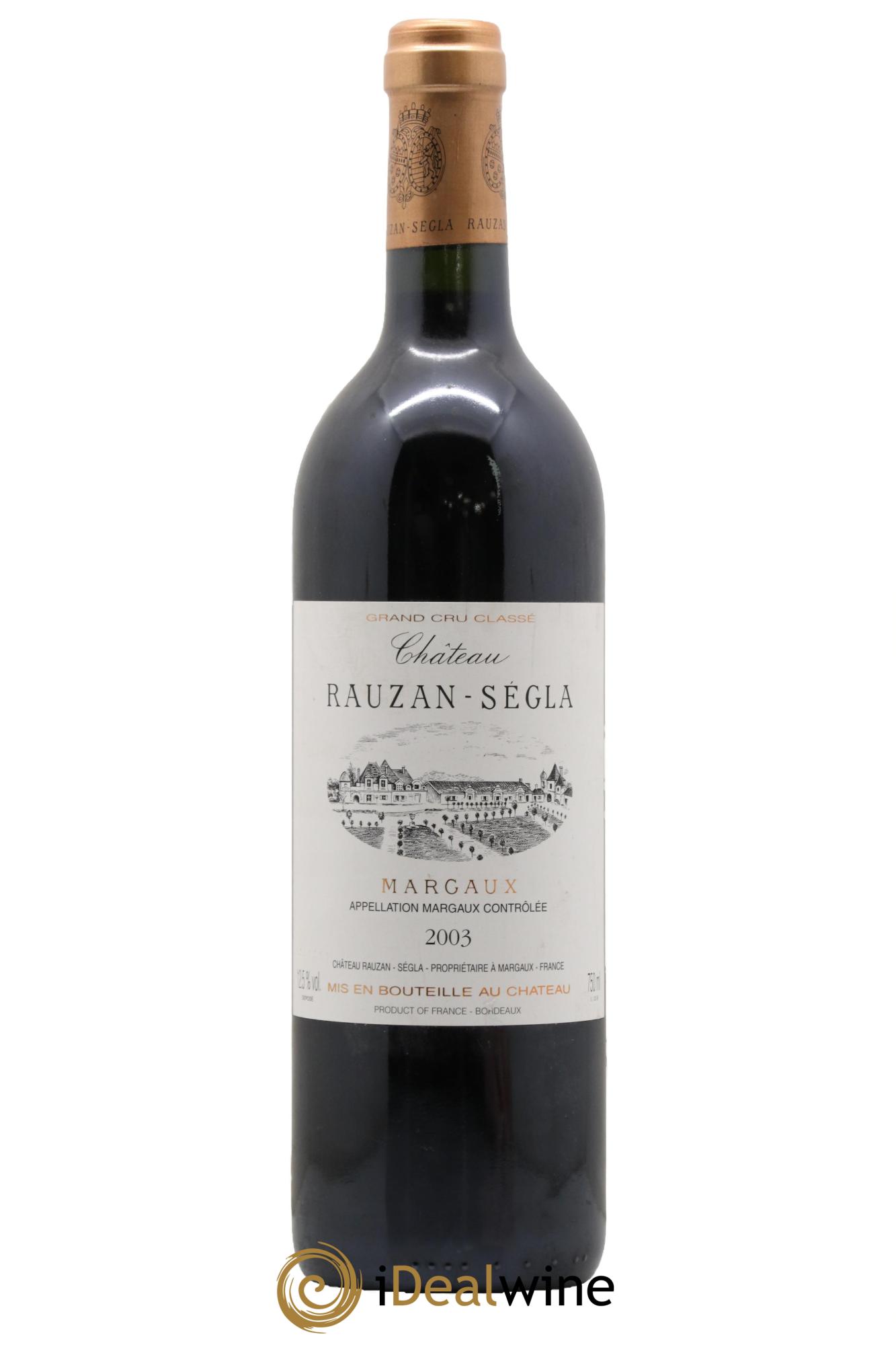 Château Rauzan Ségla Grand Cru Classé 2003 - Lot de 1 bouteille - 0