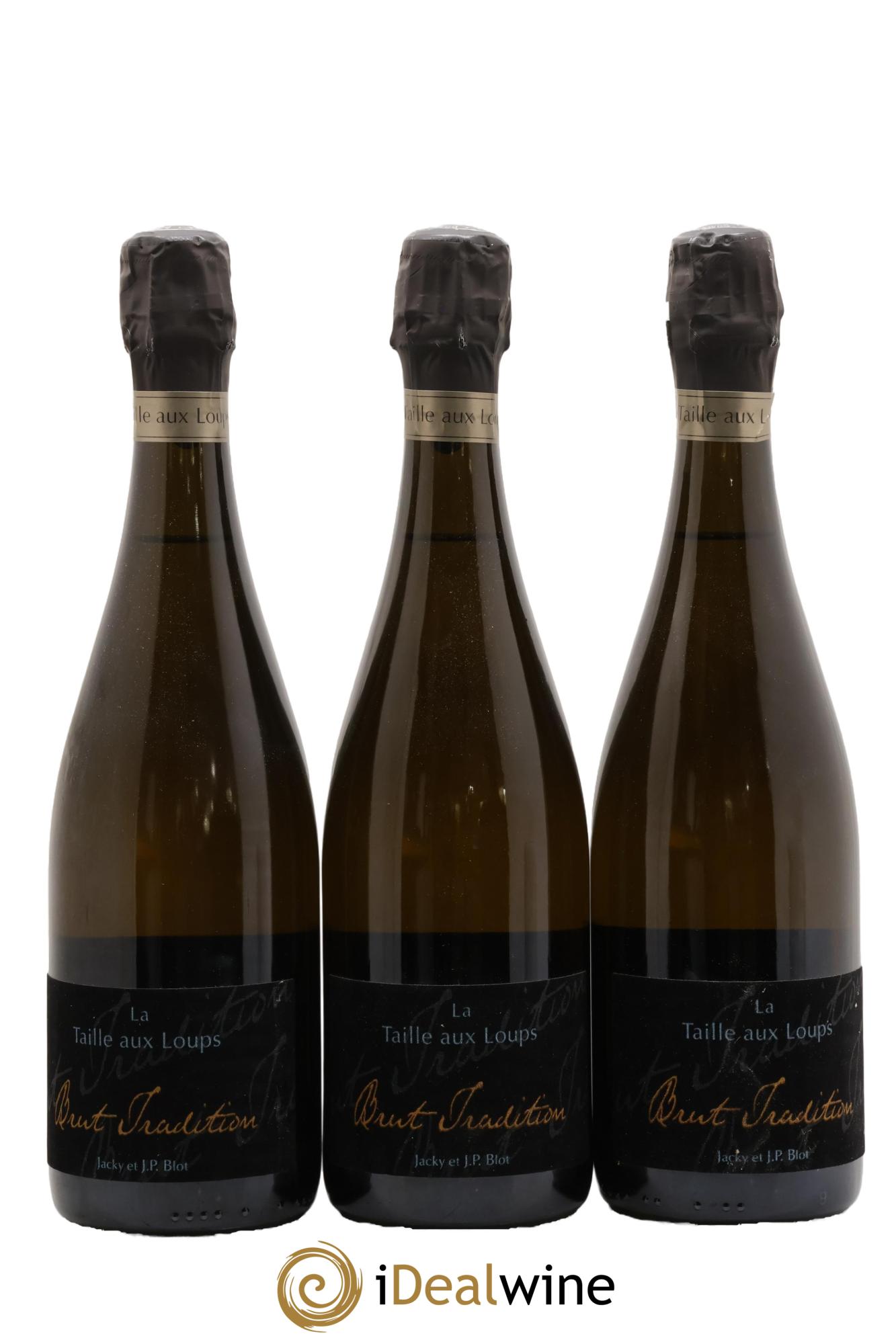 Montlouis-sur-Loire Brut Tradition La Taille aux Loups - Jacky Blot - Lot of 3 bottles - 0