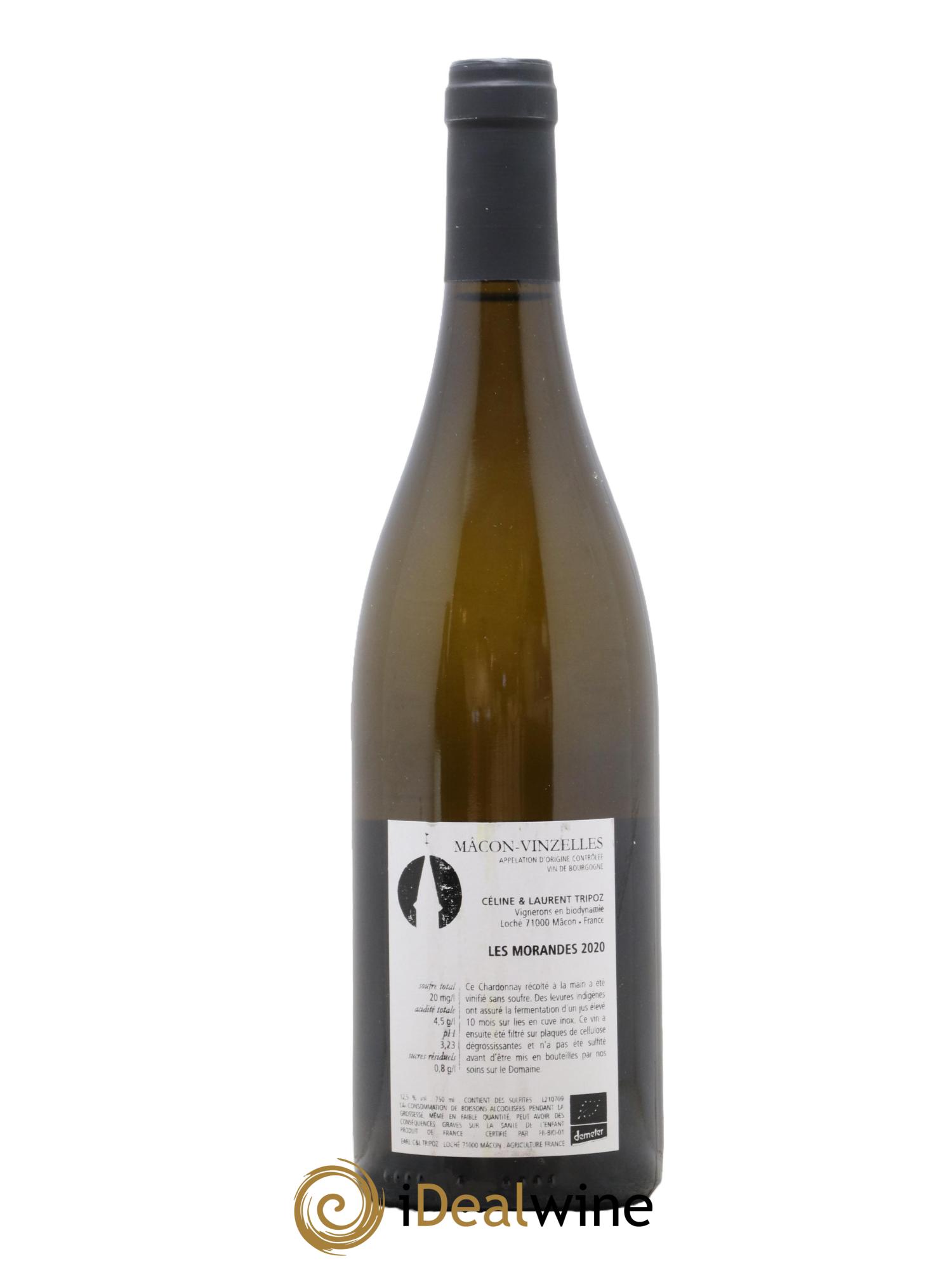 Mâcon Vinzelles Les Morandes Domaine Tripoz 2020 - Lot de 1 bouteille - 1