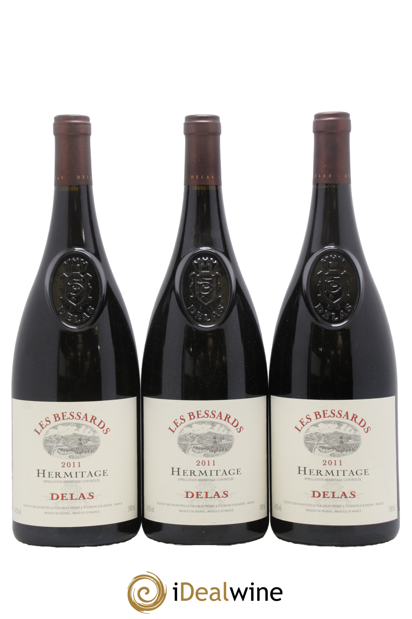Hermitage Les Bessards Delas Frères 2011 - Lot of 3 magnums - 0