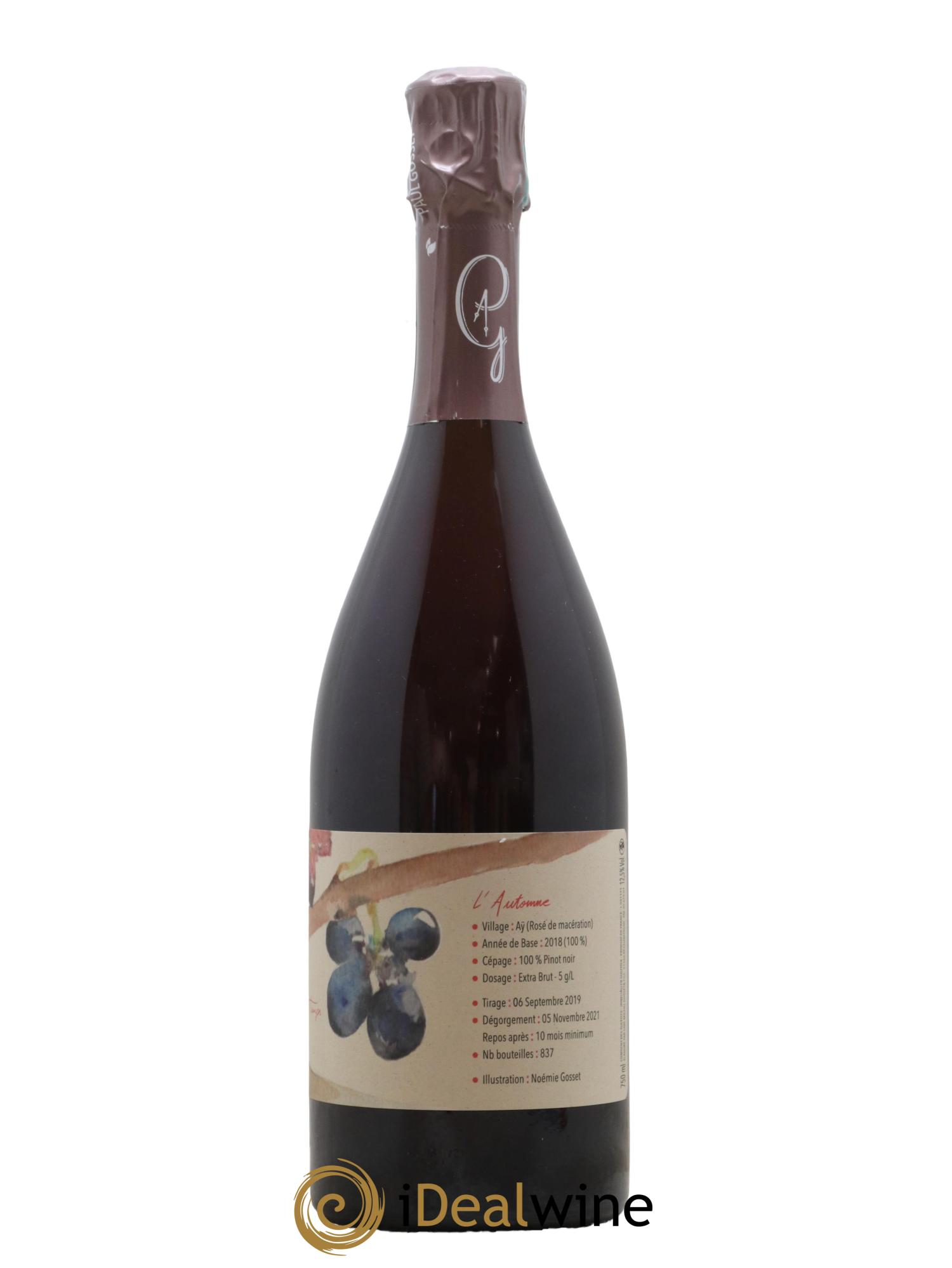 Au Fil des Temps l'Automne Paul Gosset 2018 - Lot de 1 bouteille - 1