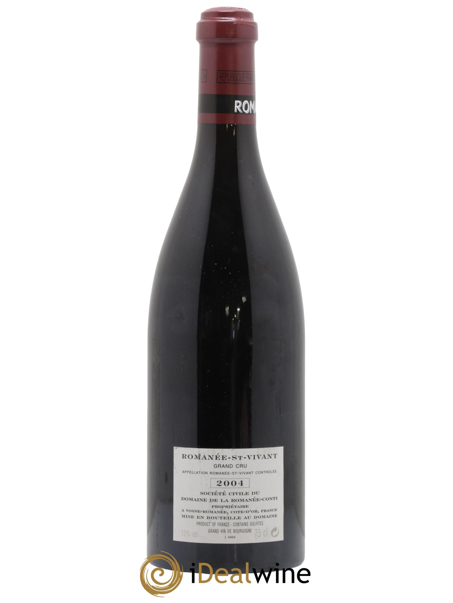 Romanée-Saint-Vivant Grand Cru Domaine de la Romanée-Conti 2004 - Lot de 1 bouteille - 1