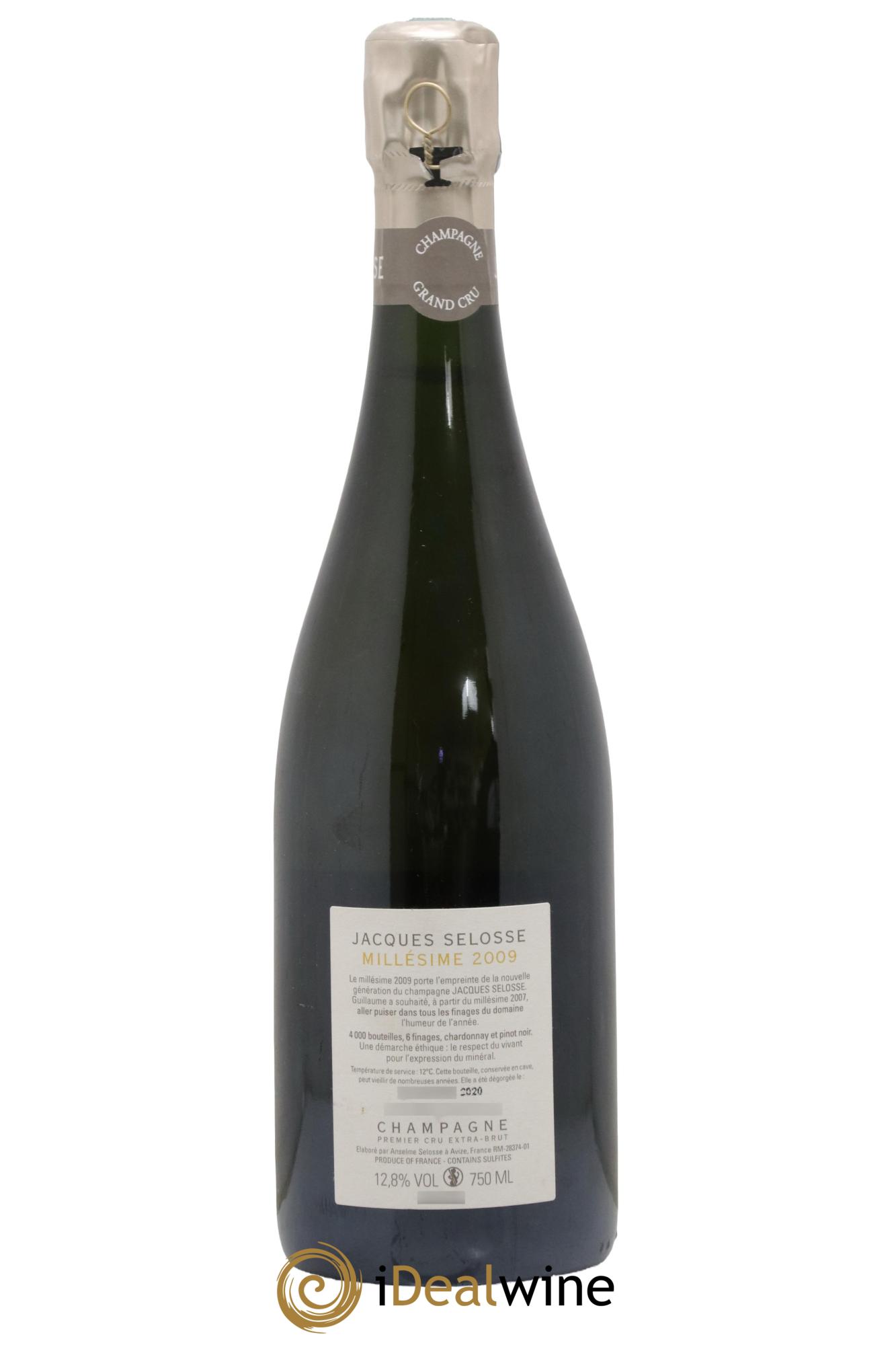 1er Cru Millésimé Extra-Brut Jacques Selosse  2009 - Lot of 1 bottle - 1