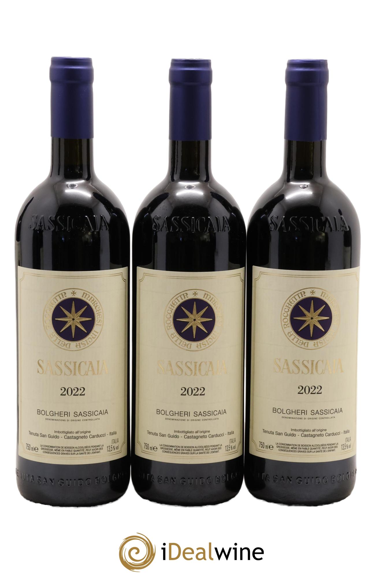 Bolgheri DOC Sassicaia Tenuta San Guido 2022 - Lot de 6 bouteilles - 1