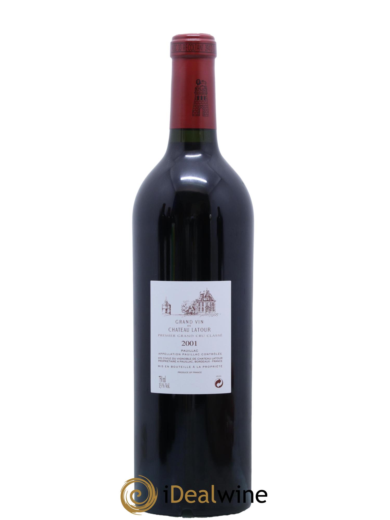Château Latour 1er Grand Cru Classé 2001 - Lot de 1 bouteille - 1
