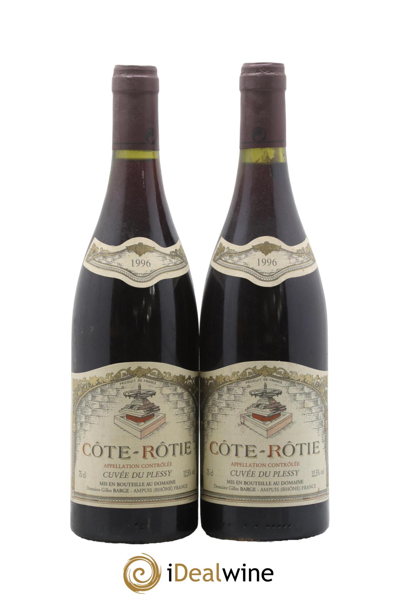 Côte-Rôtie Cuvée du Plessy Barge (Domaine) 1996 - Lot de 2 bouteilles - 0