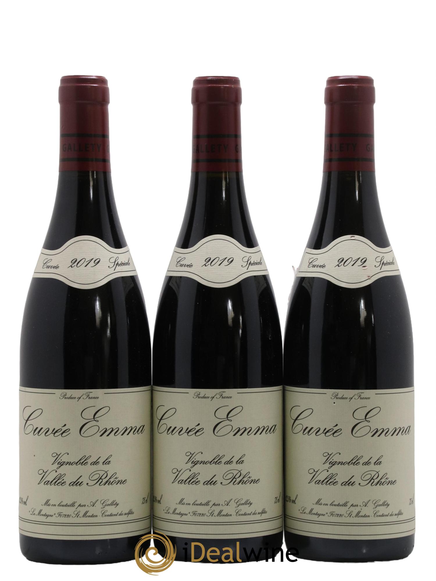 Côtes du Vivarais Cuvée Emma Gallety (Domaine) 2019 - Lot de 3 bouteilles - 0