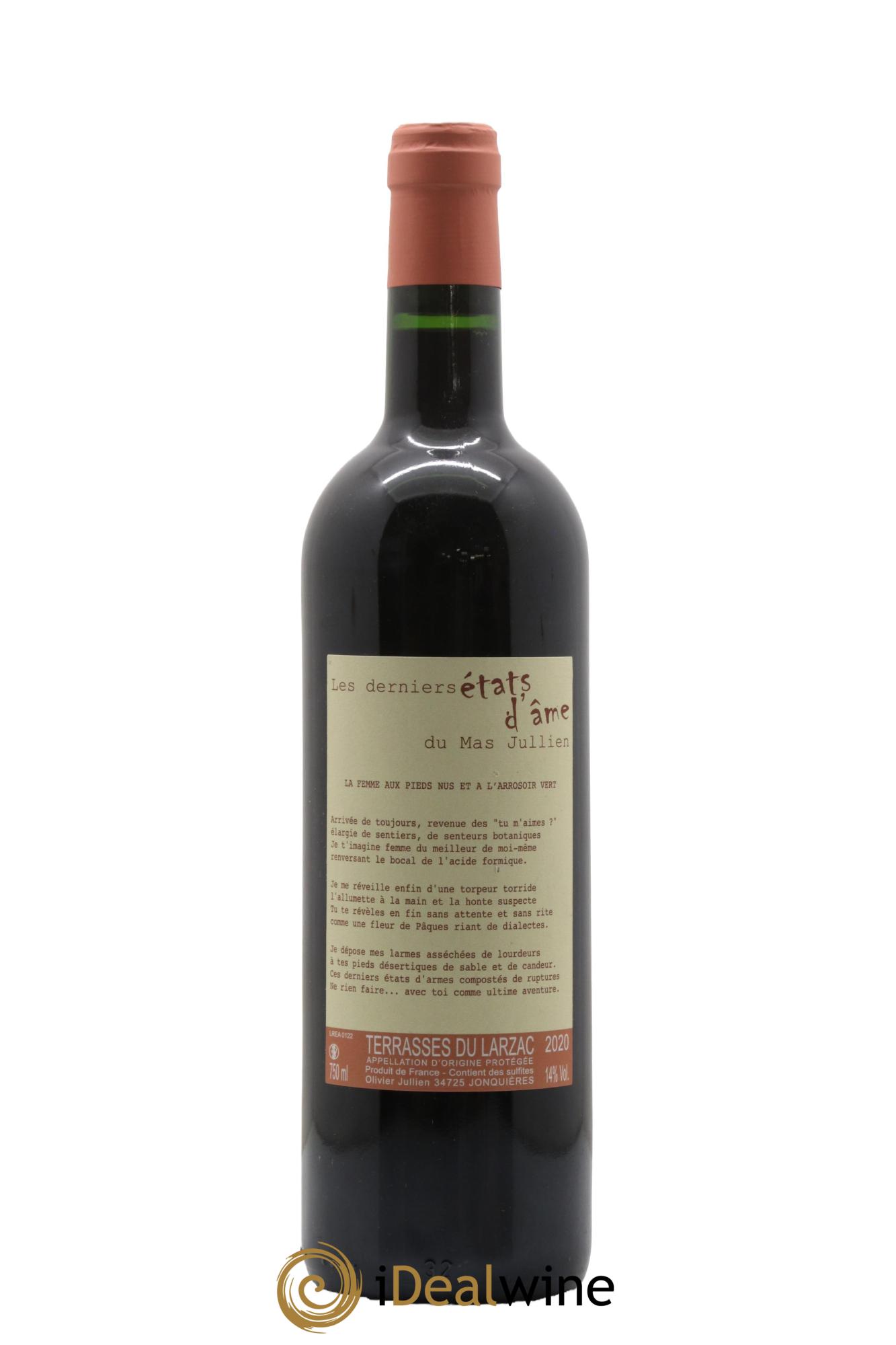 Terrasses du Larzac Mas Jullien Les derniers états d'âme Olivier Jullien 2020 - Lotto di 1 bottiglia - 0