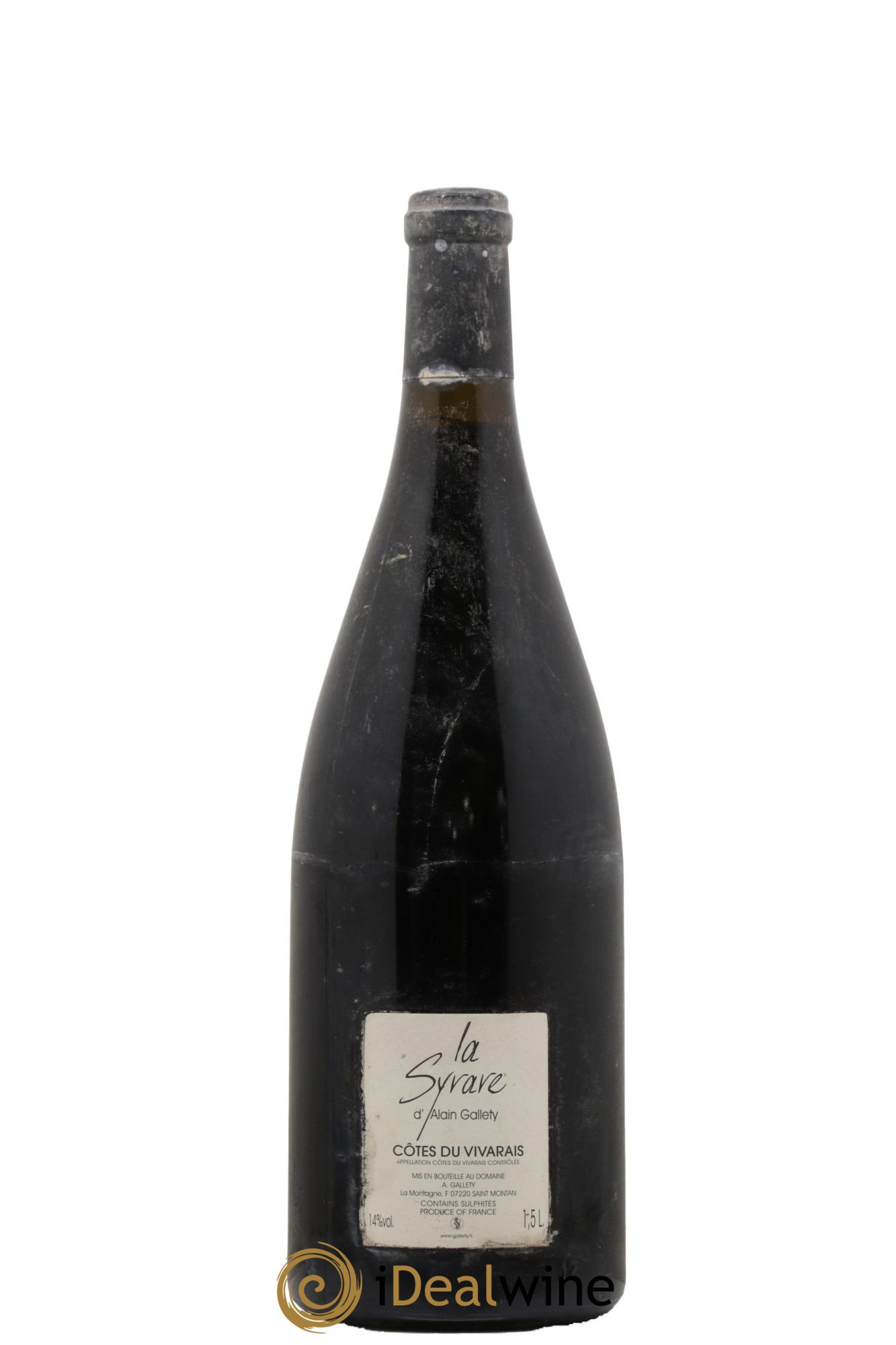 Côtes du Vivarais La Syrare Gallety (Domaine) 2011 - Lot de 1 magnum - 1