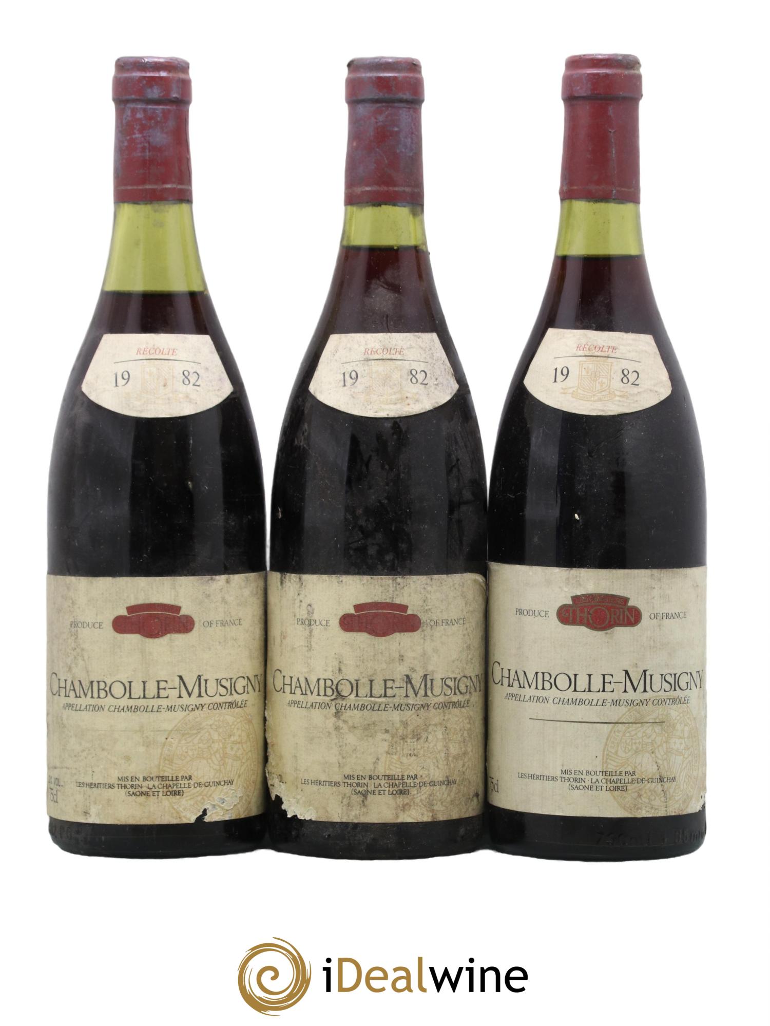 Chambolle-Musigny Les Heritiers Thorin 1982 - Lot de 3 bouteilles - 0