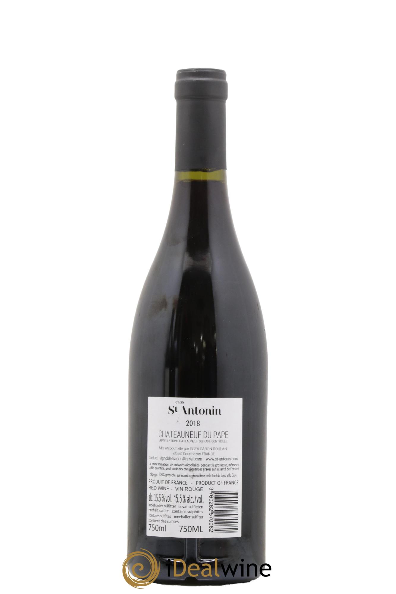 Châteauneuf-du-Pape Clos Saint Antonin 2018 - Lot de 1 bouteille - 1