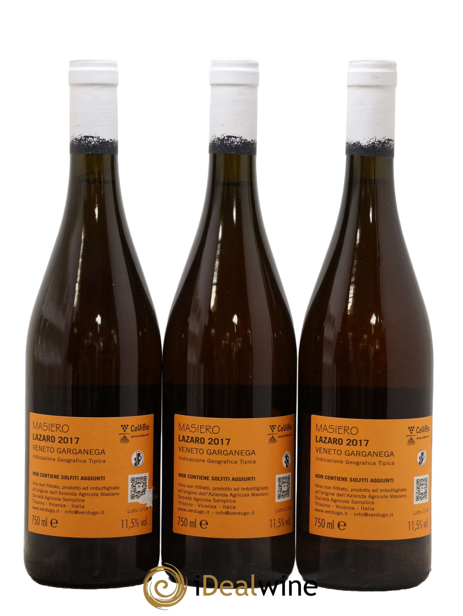 Italie Veneto Lazaro IGT Garganega Gianfranco Masiero 2017 - Lot of 3 bottles - 1