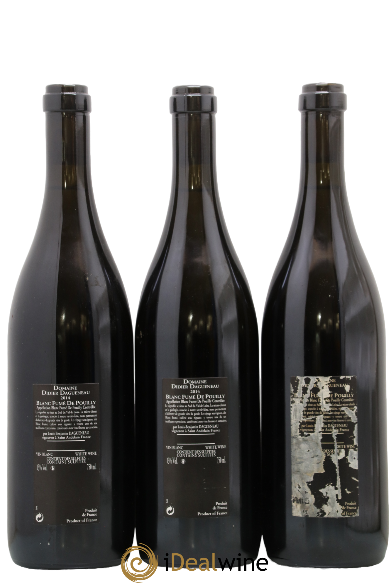 Vin de France (anciennement Pouilly-Fumé) Silex Dagueneau (Domaine Didier - Louis-Benjamin) 2014 - Lot de 3 bouteilles - 1