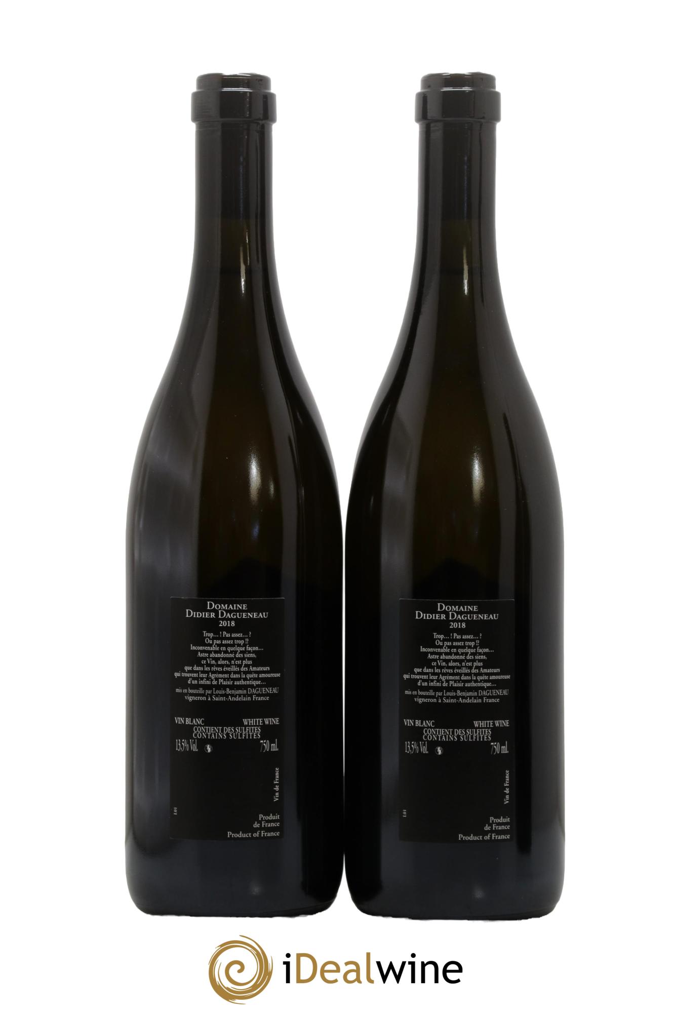 Vin de France (anciennement Pouilly-Fumé) Silex Dagueneau (Domaine Didier - Louis-Benjamin) 2018 - Lot de 2 bouteilles - 1