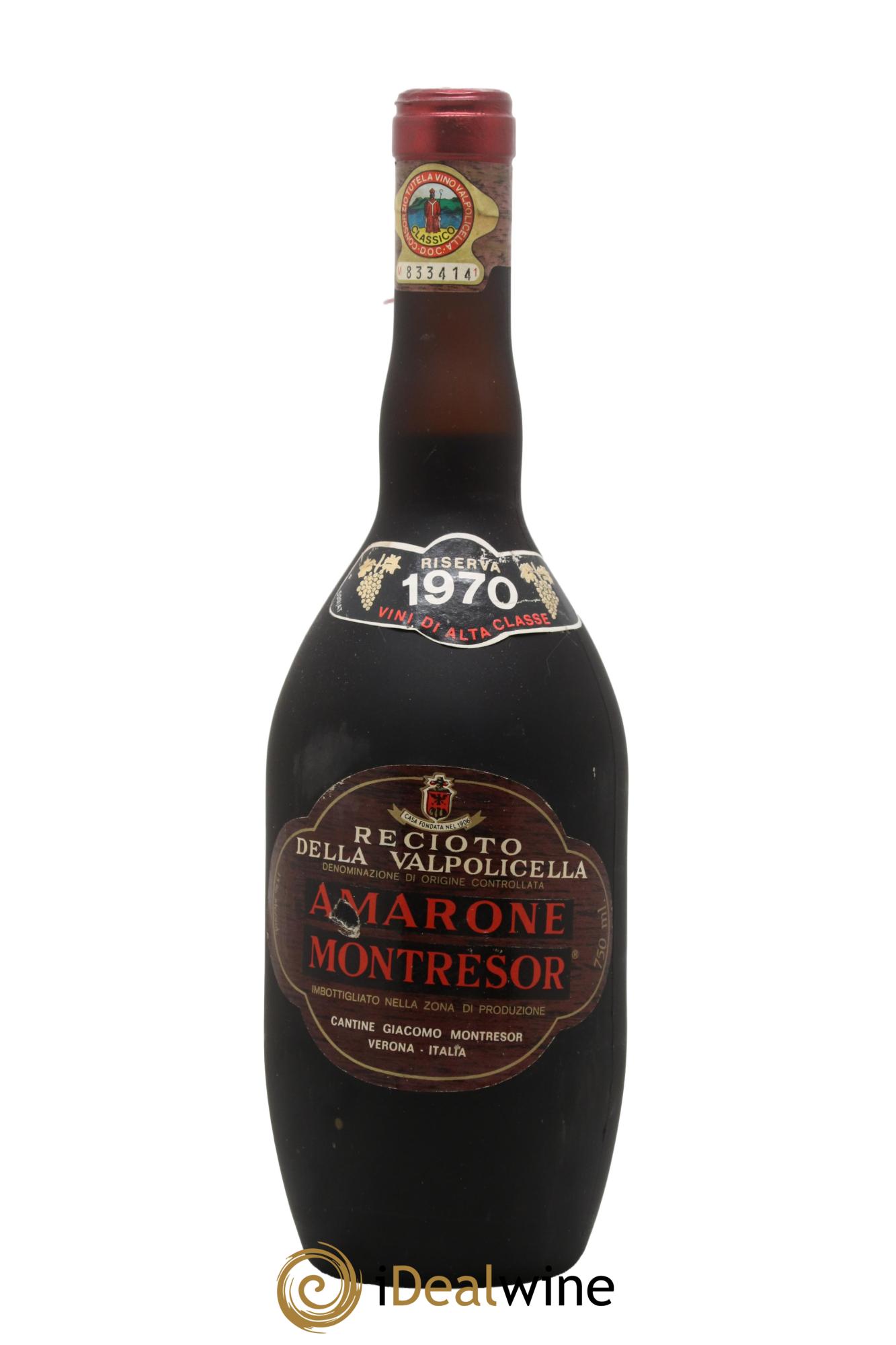 Amarone della Valpolicella DOC Riserva Giacomo Montresor 1970 - Lot de 1 bouteille - 0