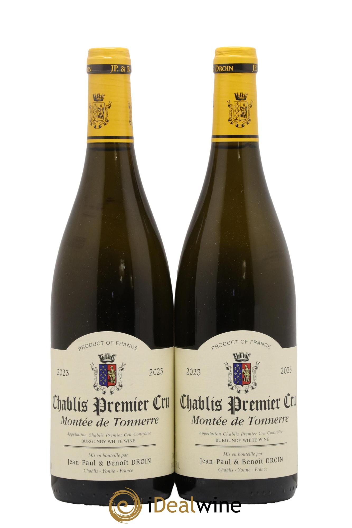 Chablis 1er Cru Montée de Tonnerre Jean-Paul & Benoît Droin (Domaine) 2023 - Lot de 2 bouteilles - 0