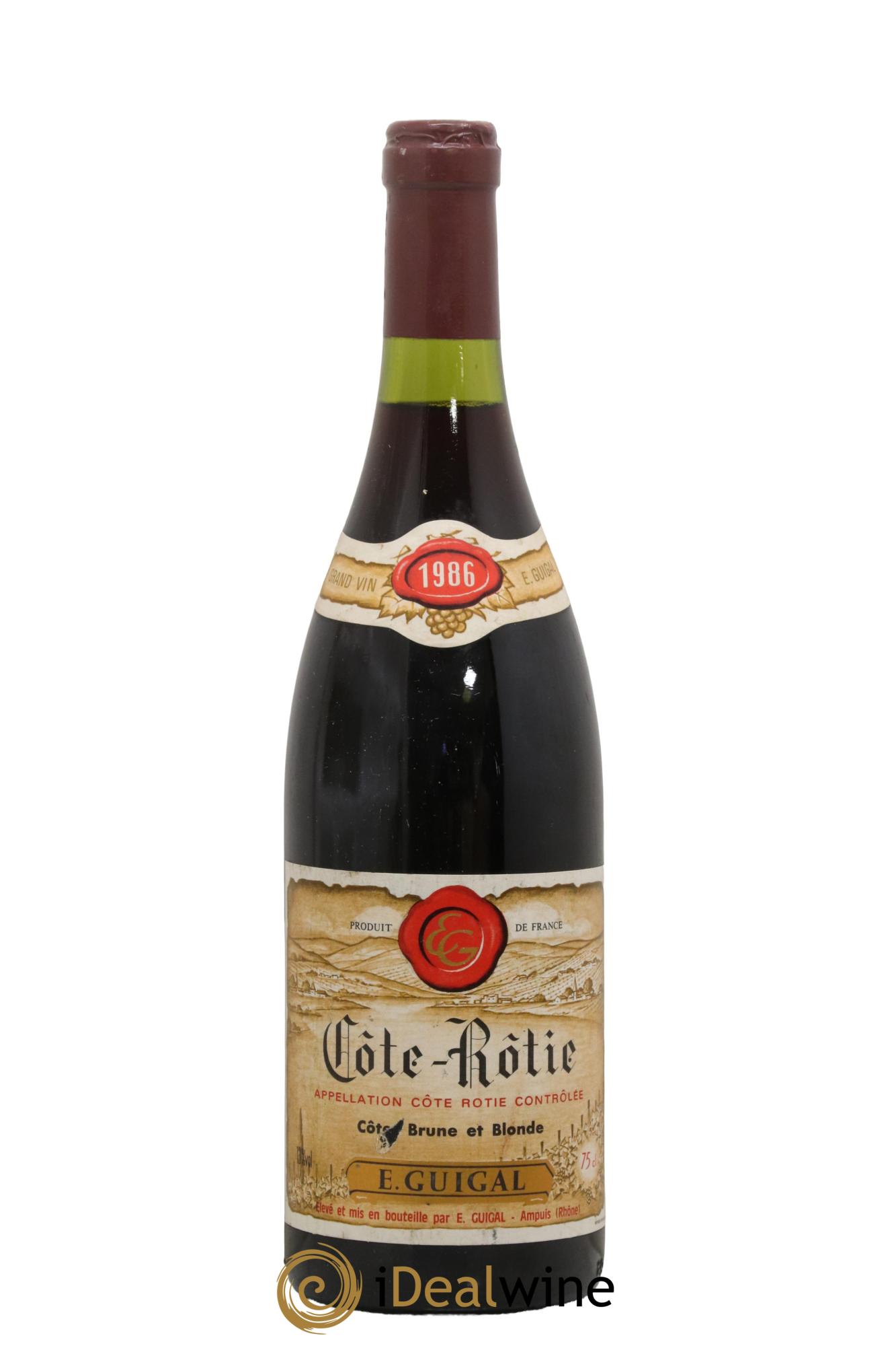 Côte-Rôtie Côtes Brune et Blonde Guigal Guigal 1986 - Lot de 1 bouteille - 0
