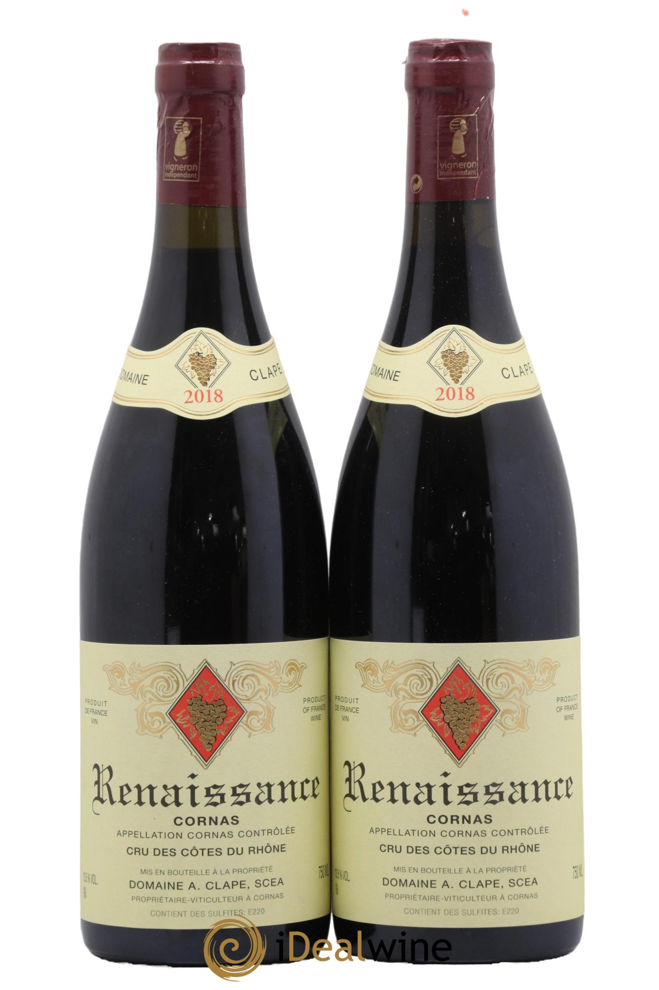 Cornas Renaissance Auguste Clape 2018 - Lotto di 2 bottiglie - 0
