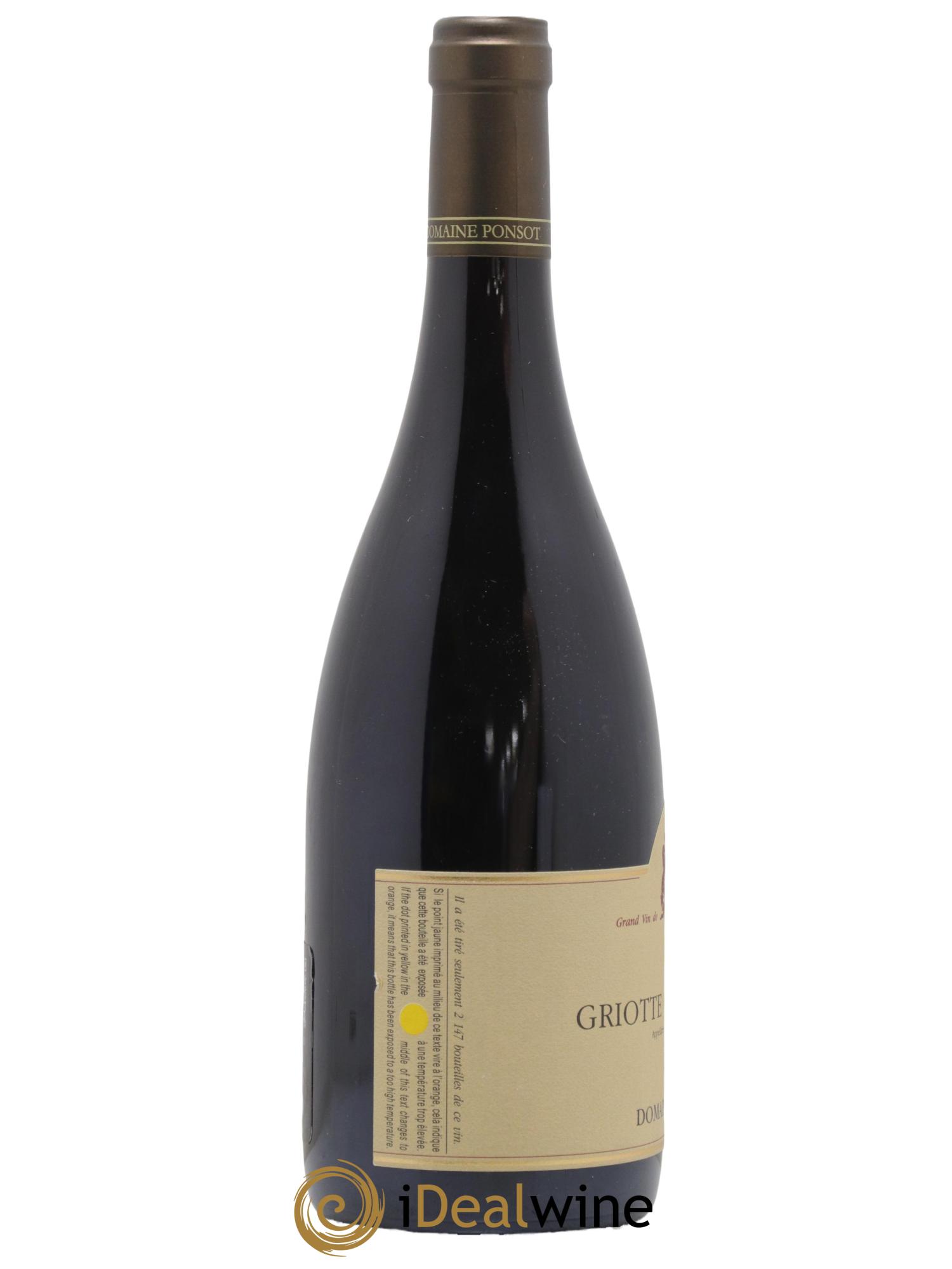 Griotte-Chambertin Grand Cru Ponsot (Domaine) 2015 - Lot de 1 bouteille - 1