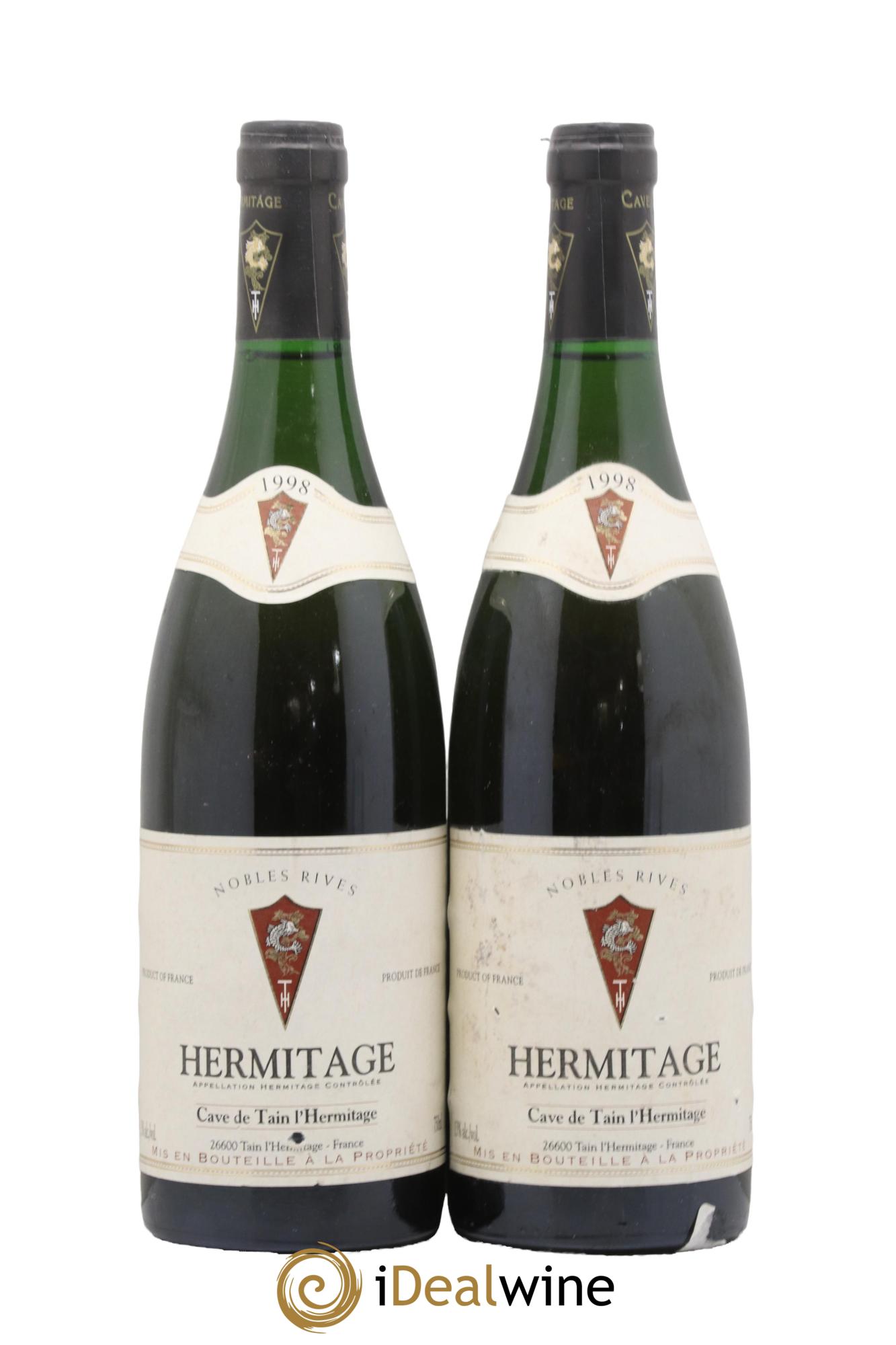 Hermitage Nobles Rives Cave Tain Hermitage 1998 - Lot de 2 bouteilles - 0