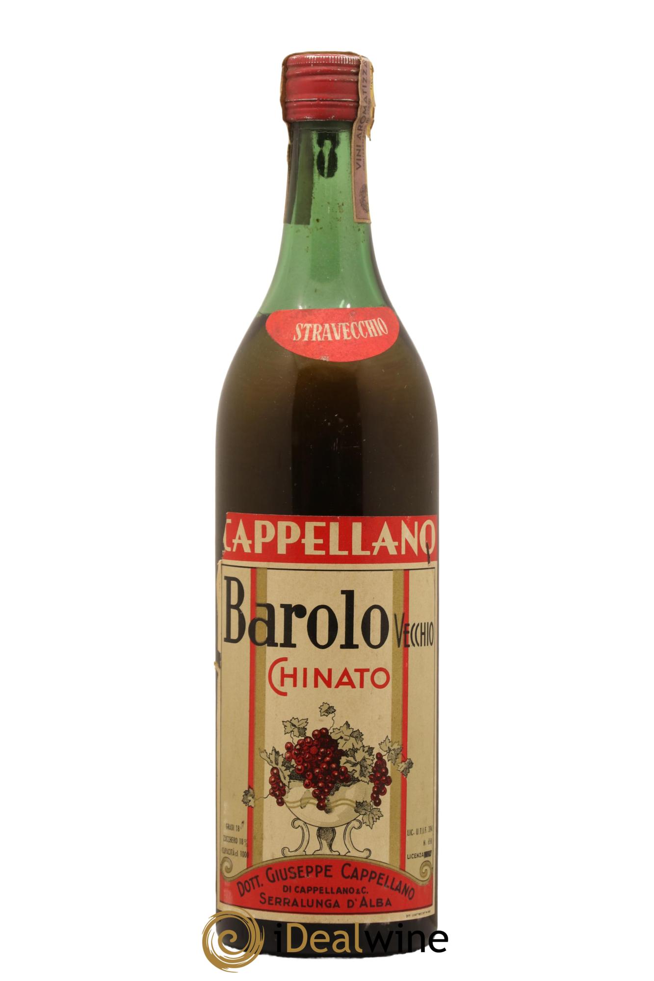 Barolo DOCG Chinato Vino Aromatizzato Cappellano Stravecchio - Lot de 1 litre - 0