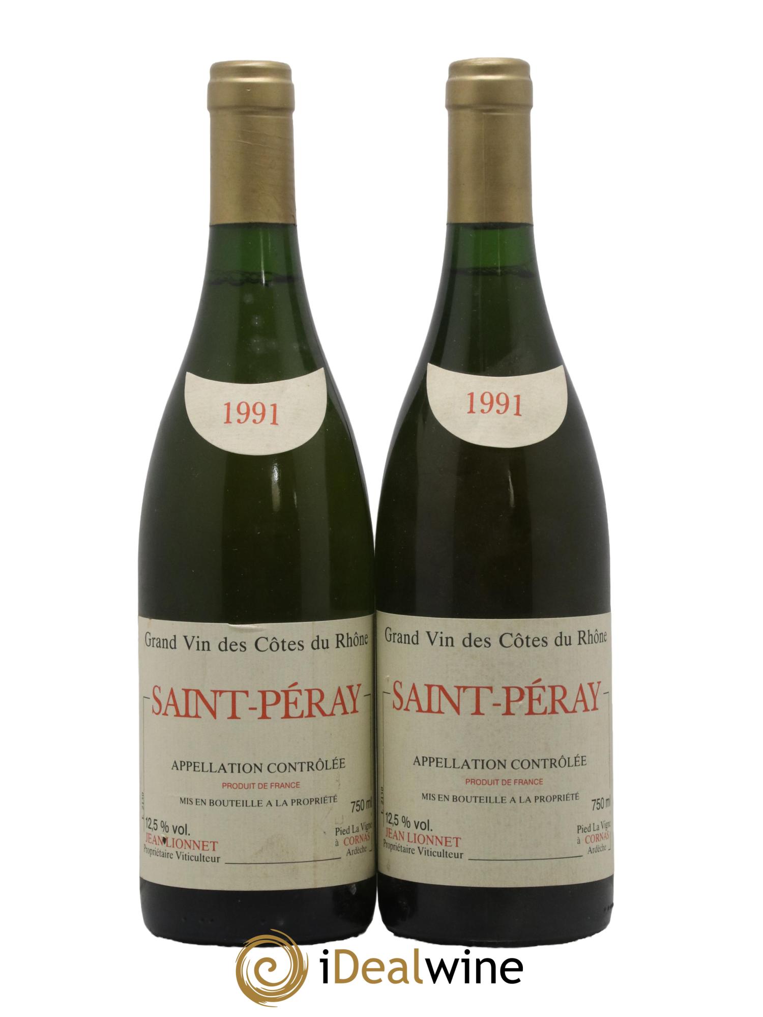 Saint-Péray Domaine Jean Lionnet 1991 - Lot de 2 bouteilles - 0