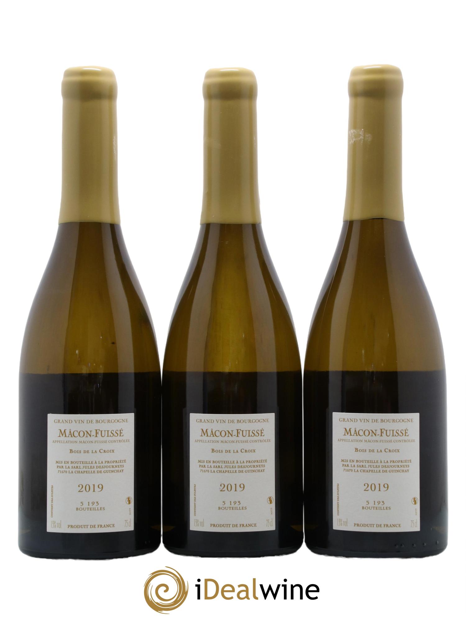 Mâcon-Fuissé Bois de la Croix Jules Desjourneys 2019 - Lot de 3 bouteilles - 1