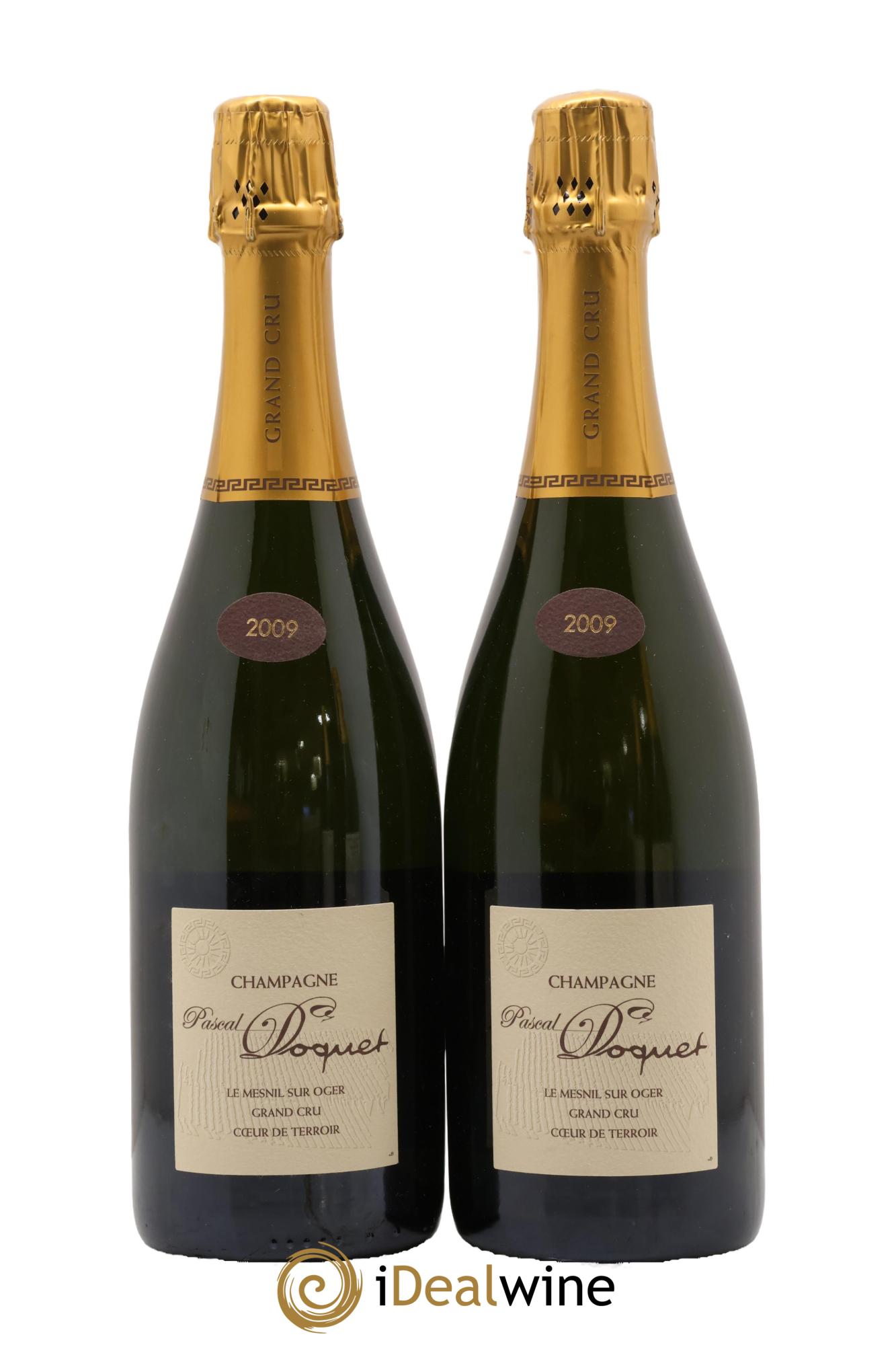 Champagne Grand Cru Le Mesnil Doquet Pascal 2009 - Lote de 2 botellas - 0