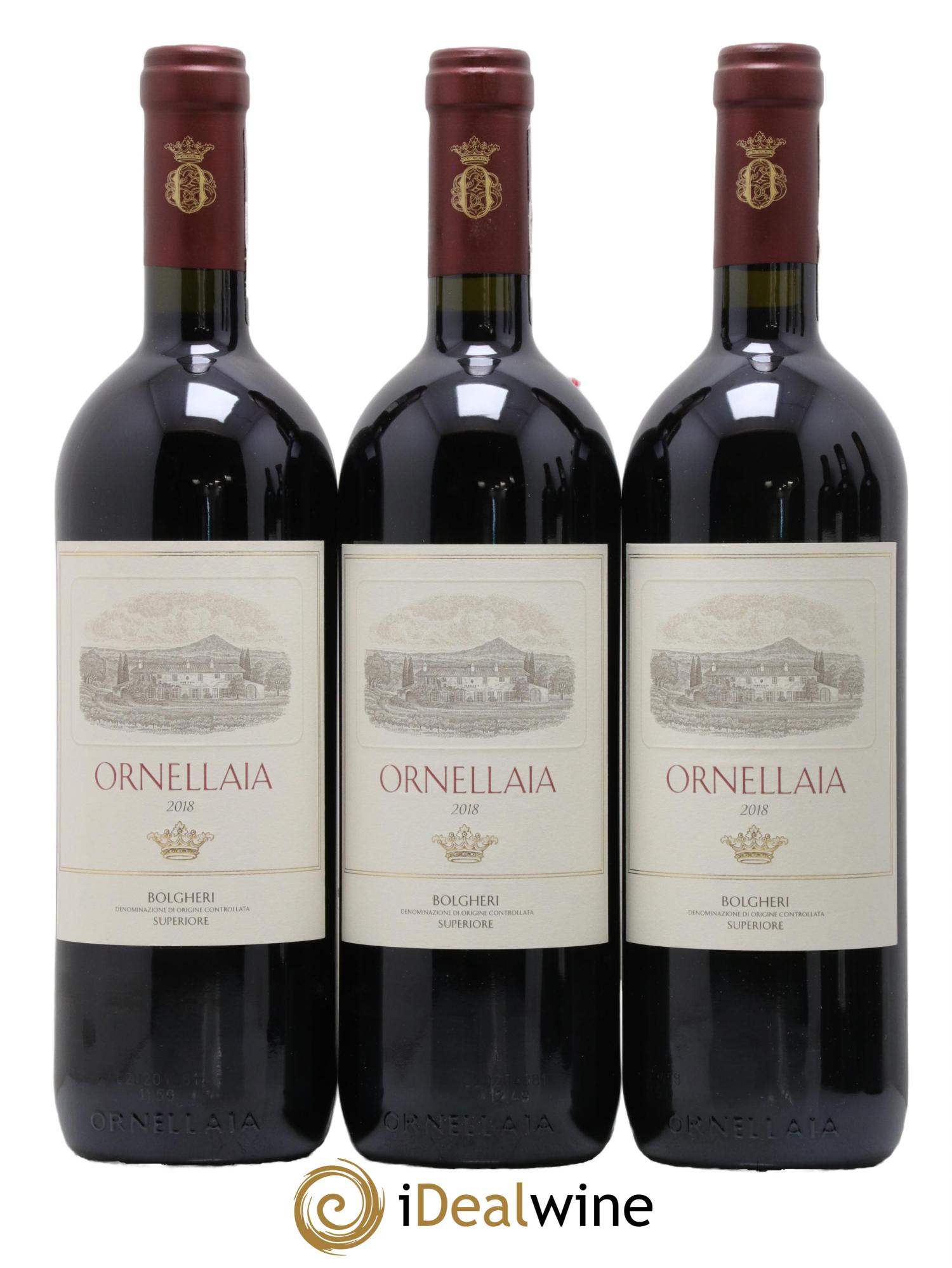 Bolgheri DOC Superiore Ornellaia Tenuta Dell'Ornellaia - Frescobaldi 2018 - Lot de 3 bouteilles - 0