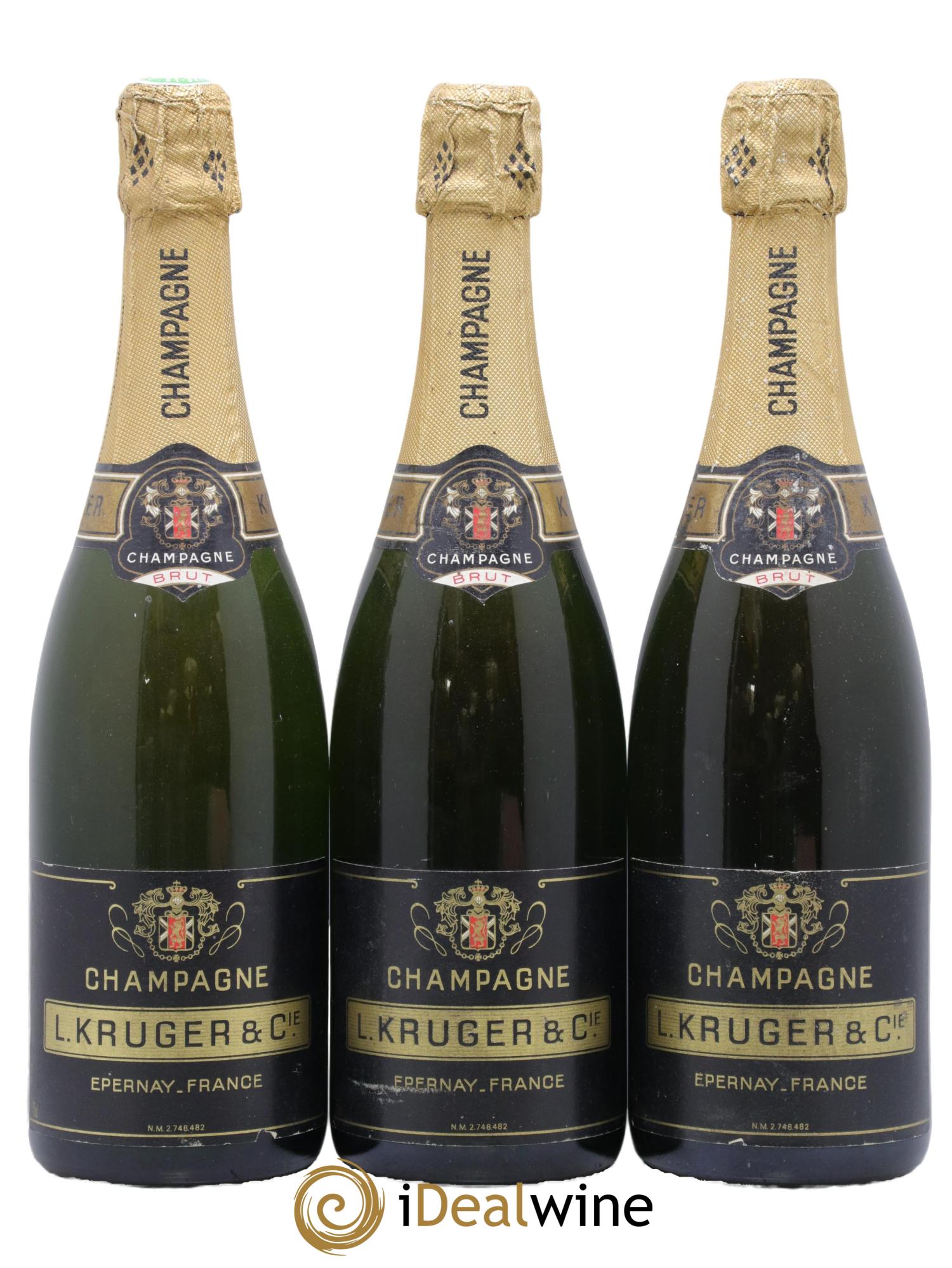 Champagne L. Kruger & Cie - Lotto di 3 bottiglie - 0