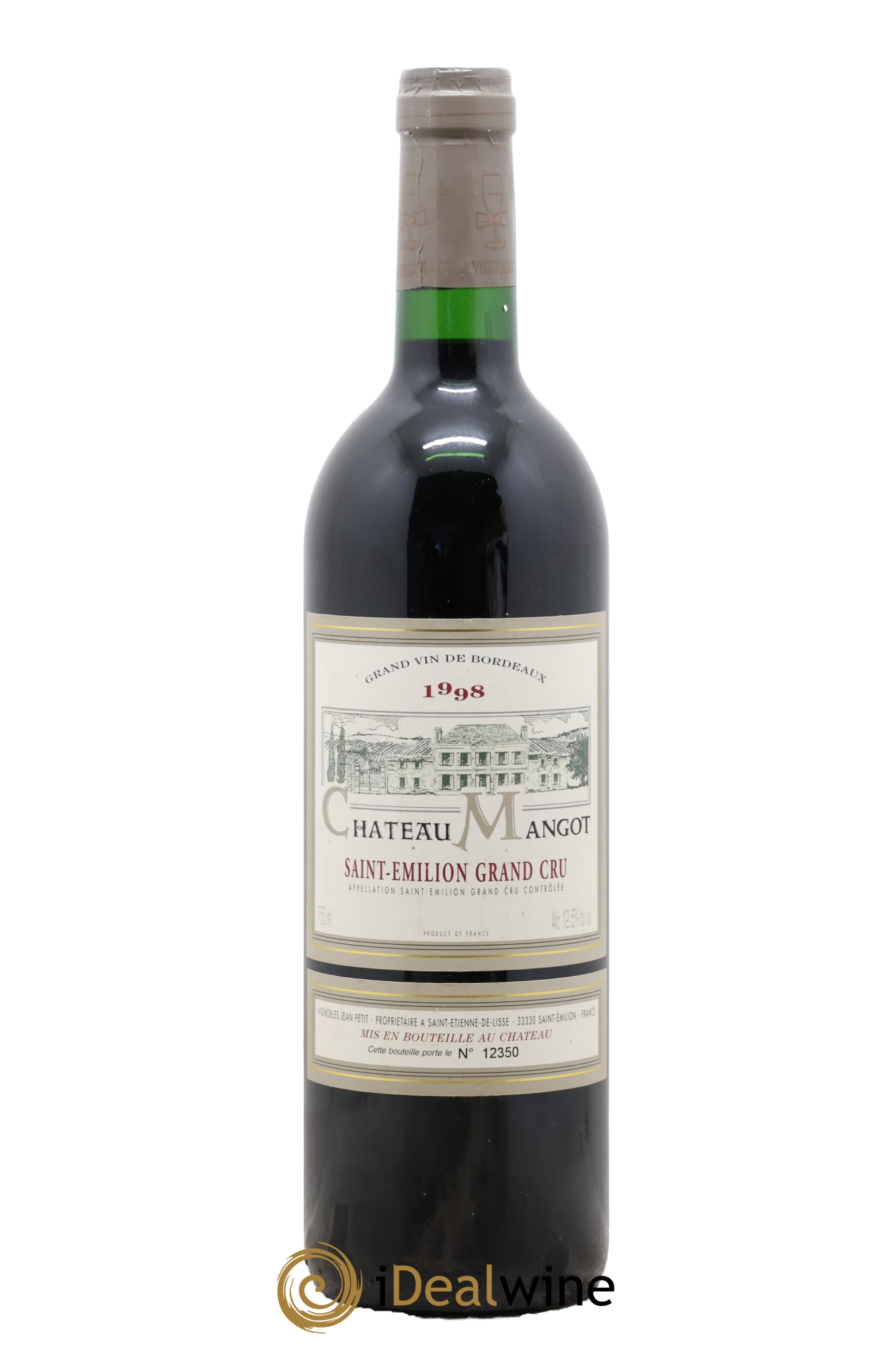 Saint-Émilion Grand Cru Château Mangot 1998 - Lot de 1 bouteille - 0